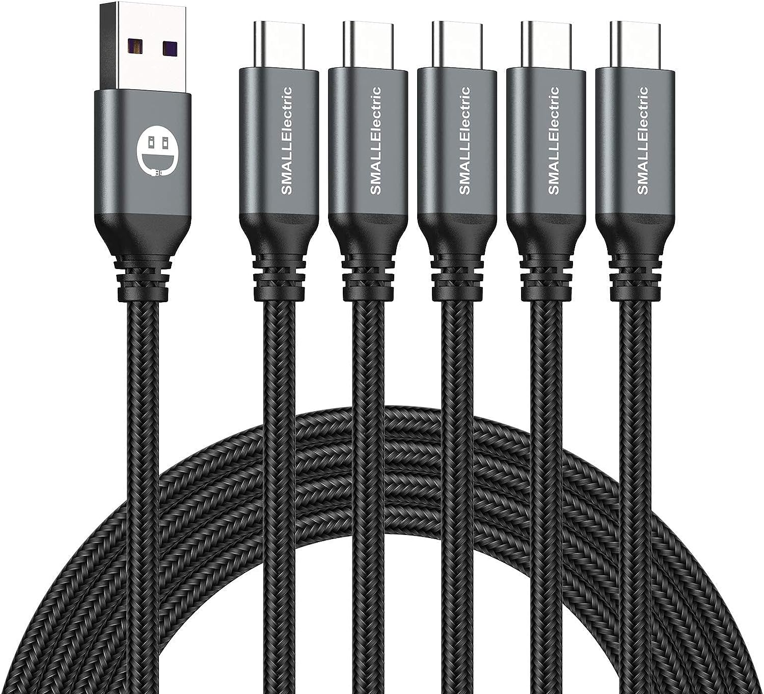 USB Type-C Cable 5pack 6ft Fast Charging 3A Quick [...]