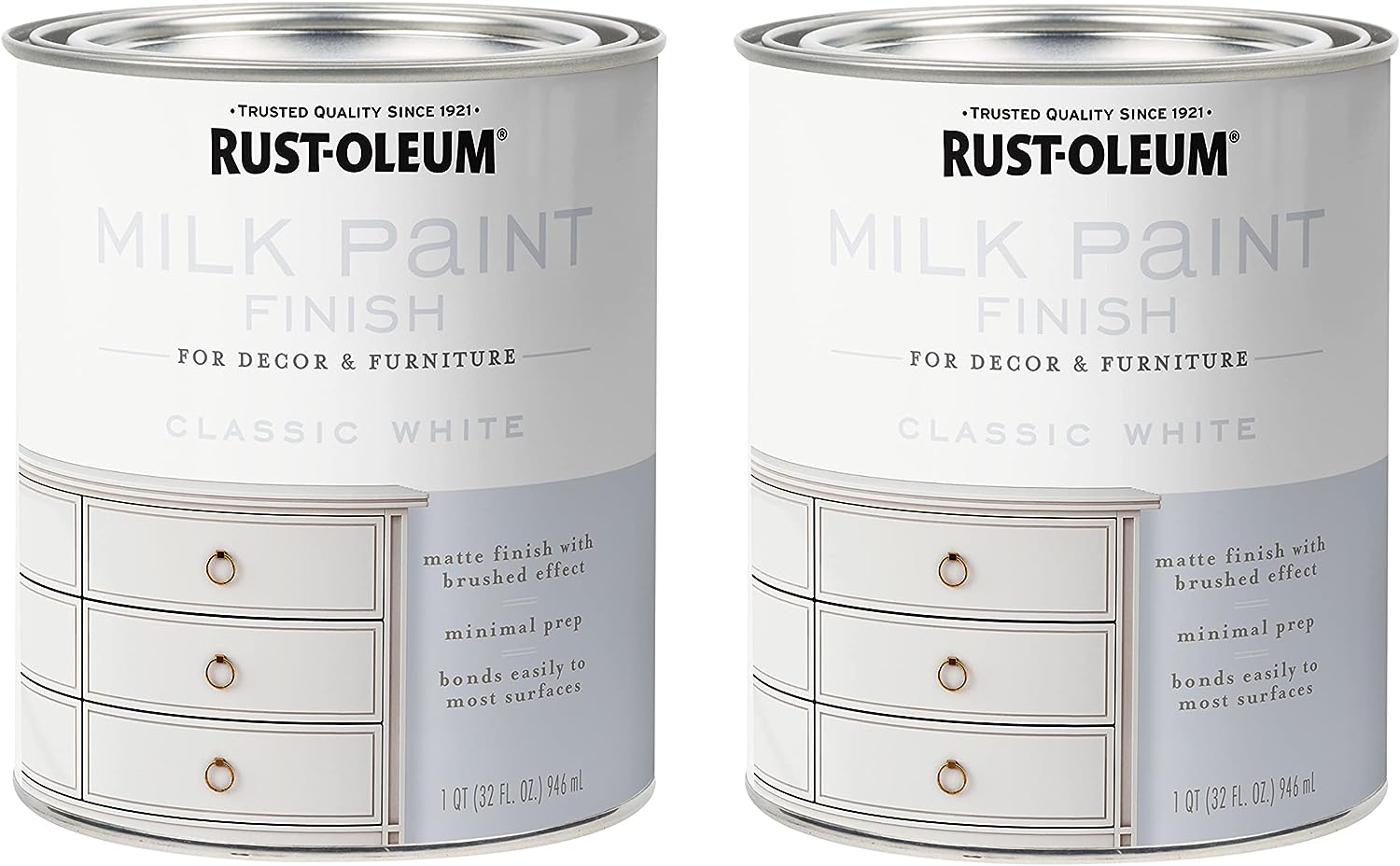 Rust-Oleum 331049-2PK Milk Paint Finish, Quart, [...]
