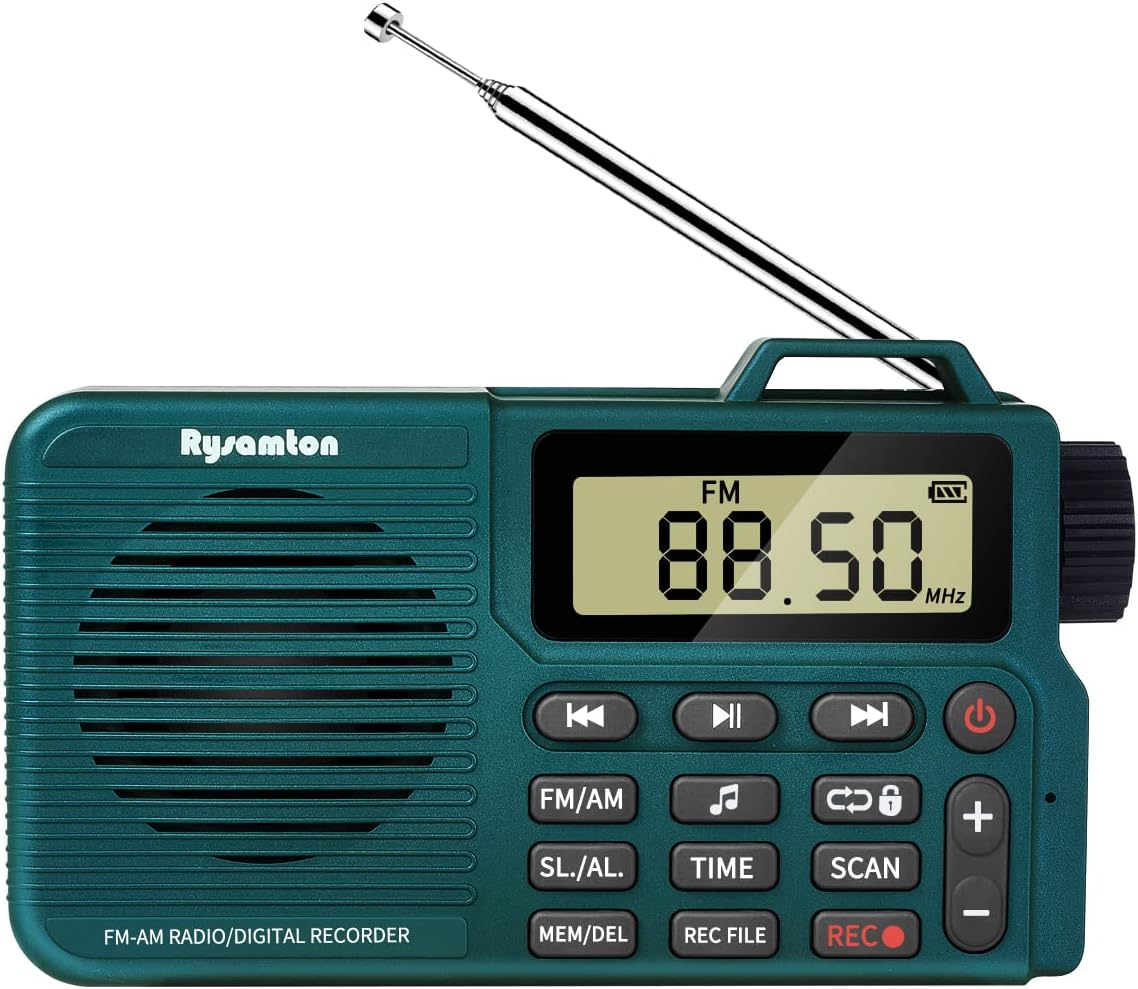 Rysamton Portable AM/FM Radio, Digital Radio Recorder, [...]
