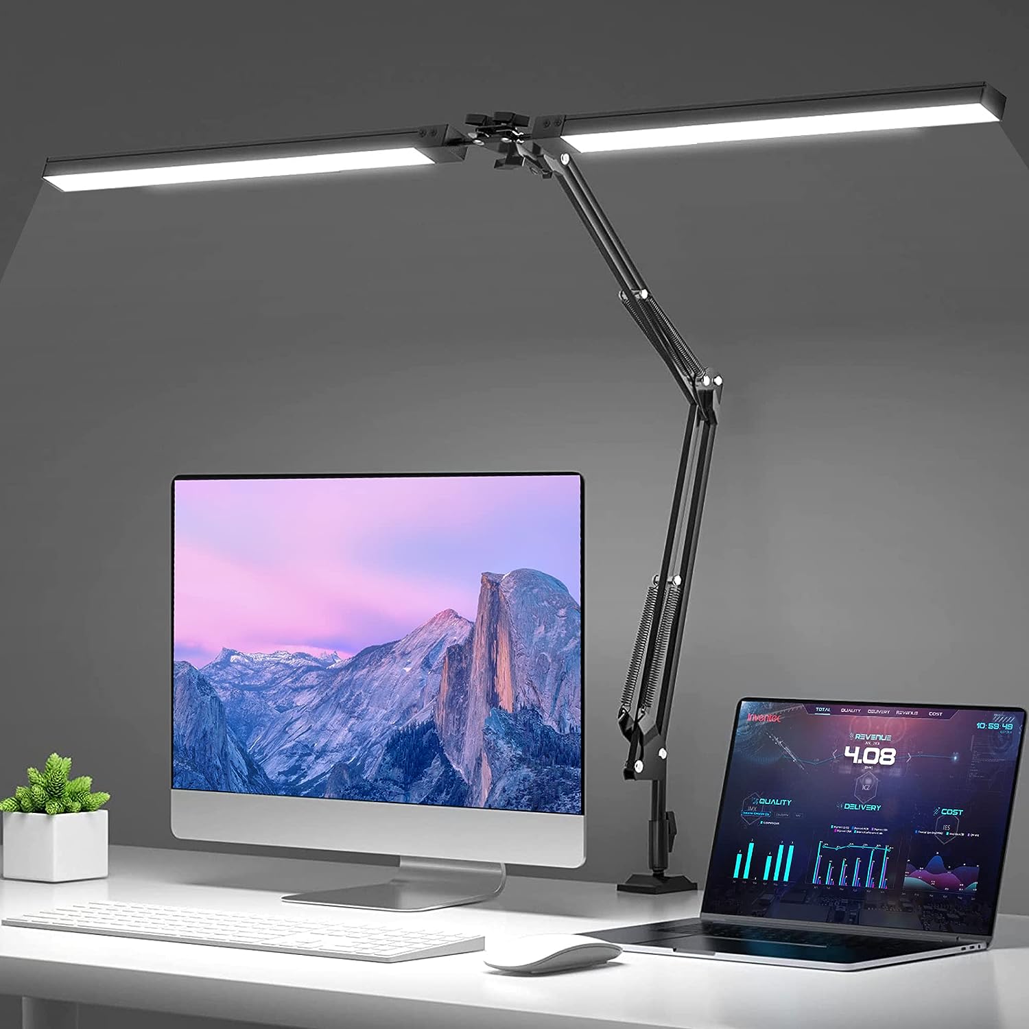 visvold Double Head LED Desk Lamp with Clamp Architect [...]