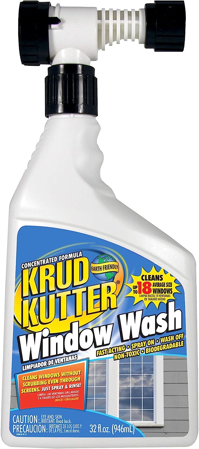 Krud Kutter WW32H4 Window Wash, 32 Ounce, Clear
