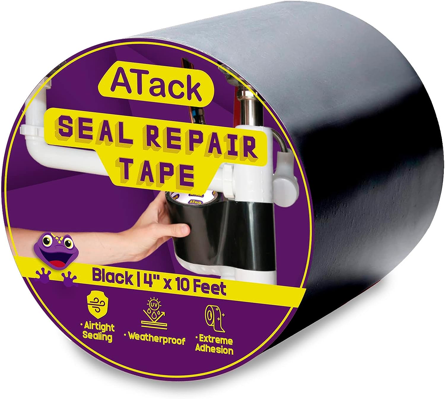 ATack Waterproof Patch and Seal Tape, Black, 4 Inches [...]