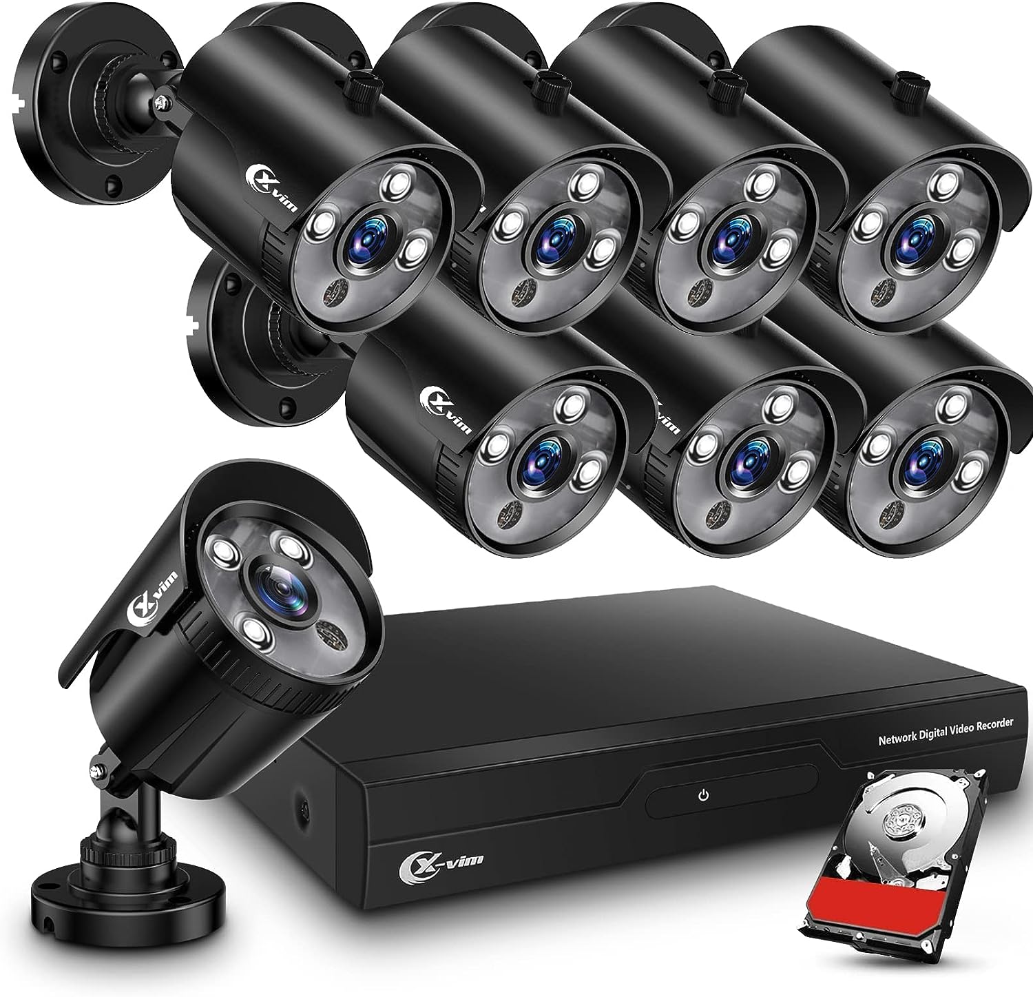 XVIM 8CH 1080P Wired Security Camera System with 1TB [...]