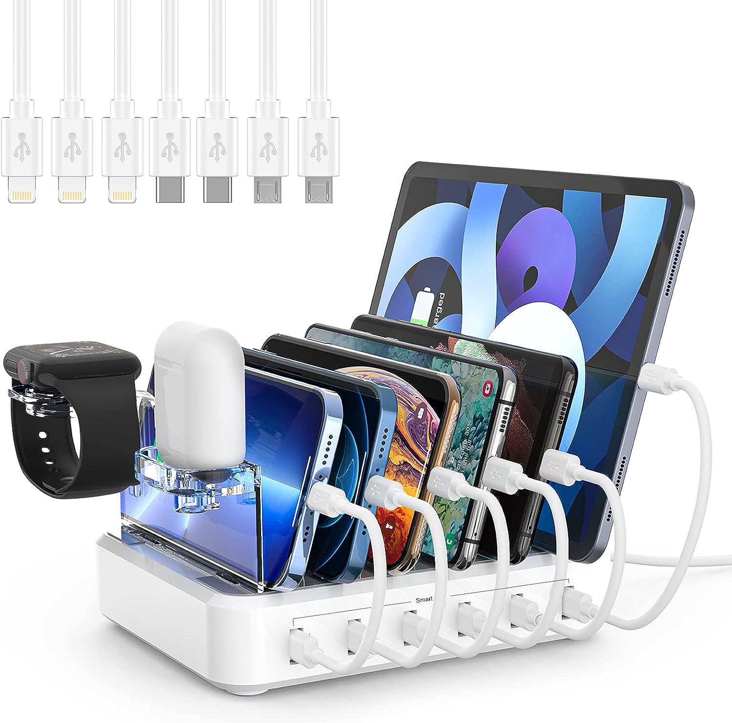 Charging Station for Multiple Devices,60W 12A 6 Port [...]