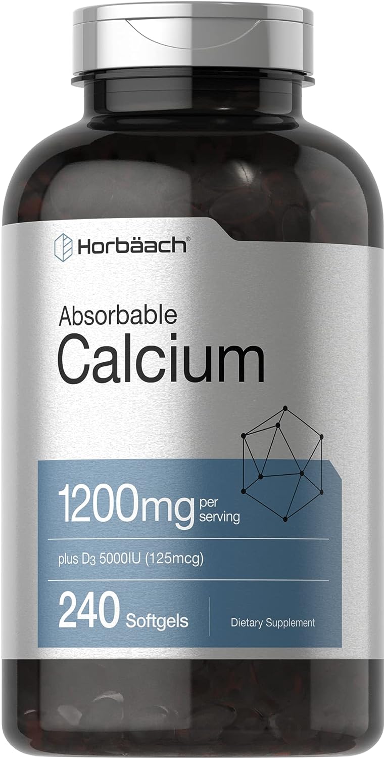 Calcium 1200 mg with Vitamin D3 | 240 Softgels | 5000 [...]