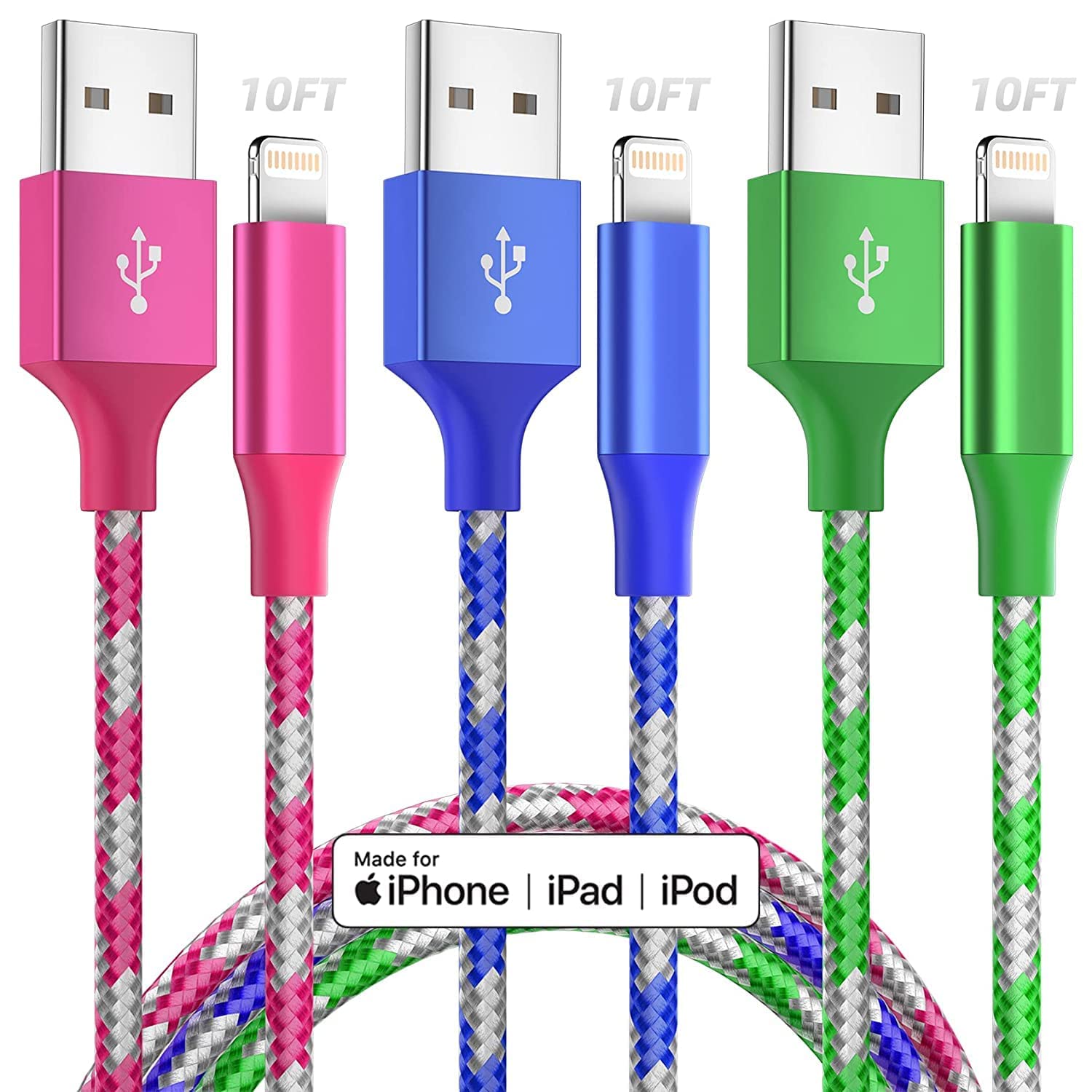 MenoSupp iPhone Charger Fast Charging Cable 3 Pack 10 [...]