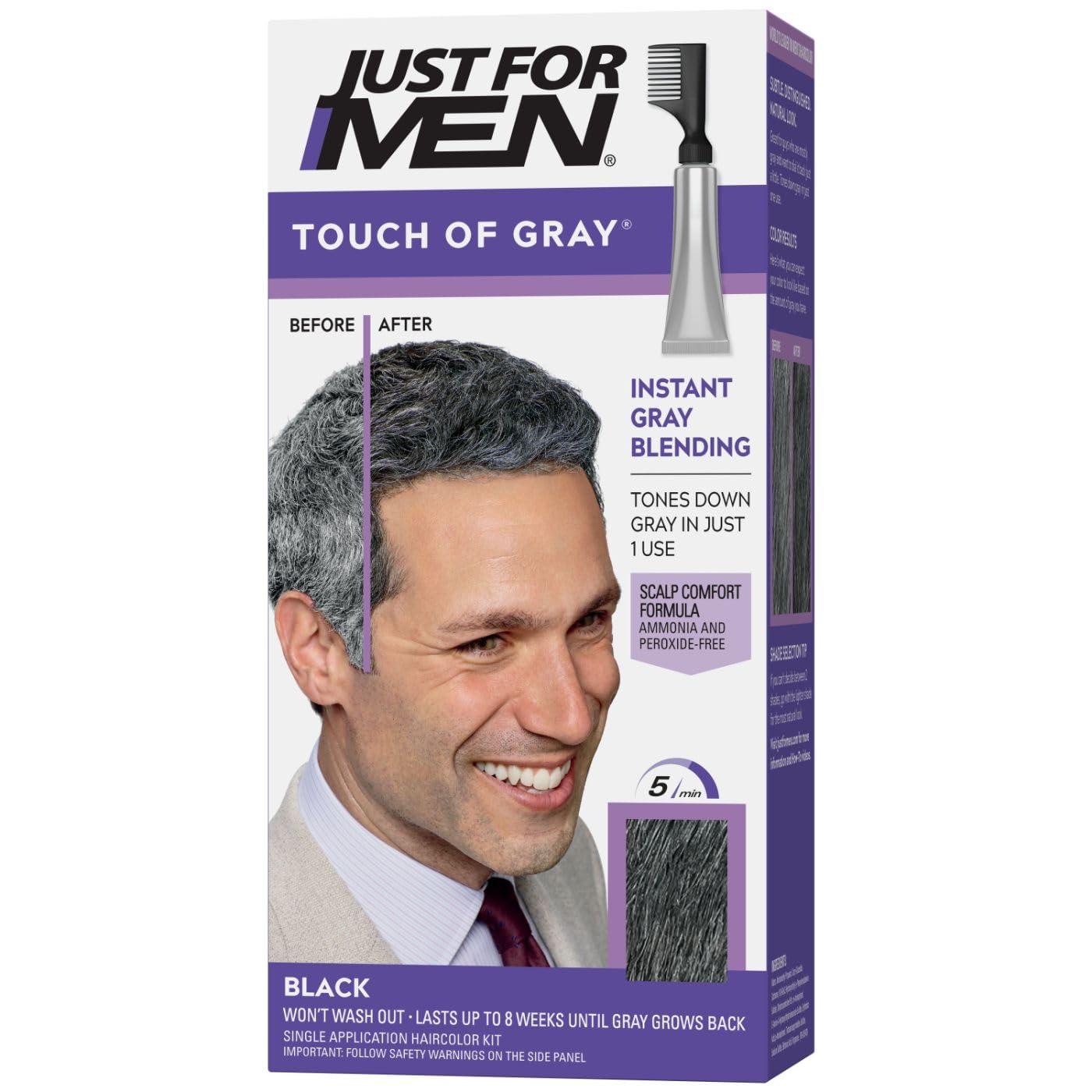 Just For Men Touch of Gray, Mens Hair Color Kit with [...]