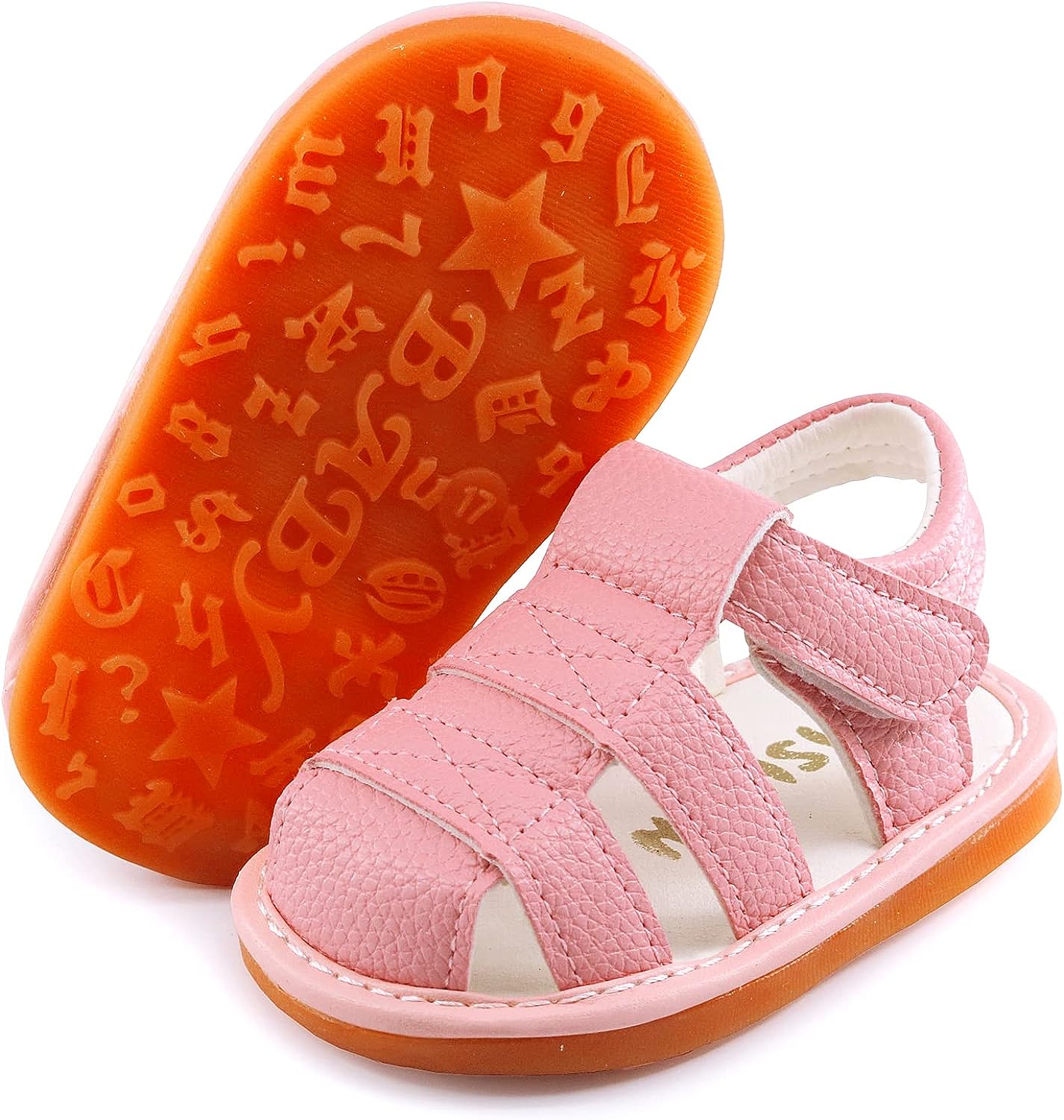 SOFMUO Baby Boys Girls Squeaky Sandals Non-Slip Soft [...]