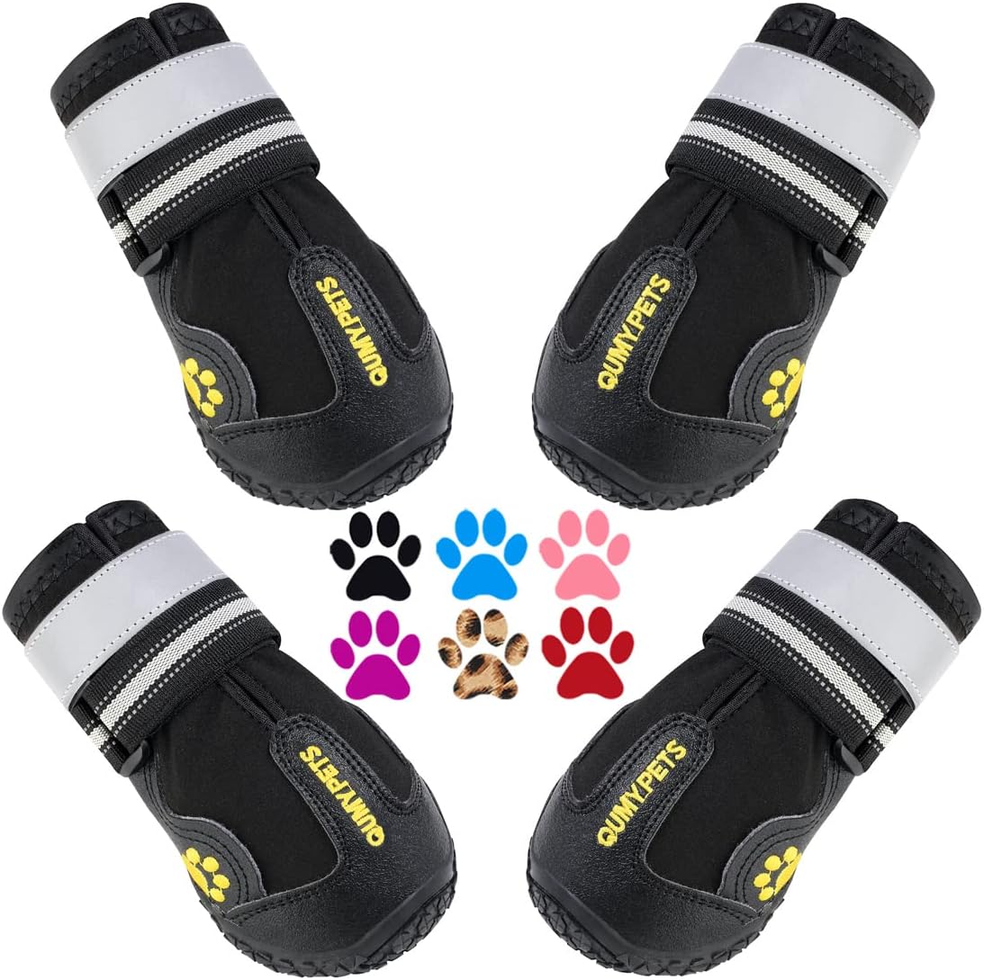 QUMY Dog Shoes for Large Dogs, Medium Dog Boots & Paw [...]