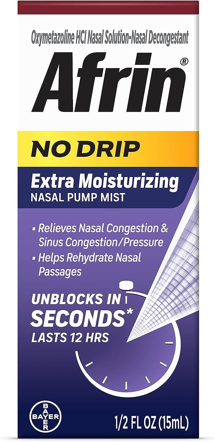 Afrin No Drip Extra Moisturizing 12 Hour Nasal [...]