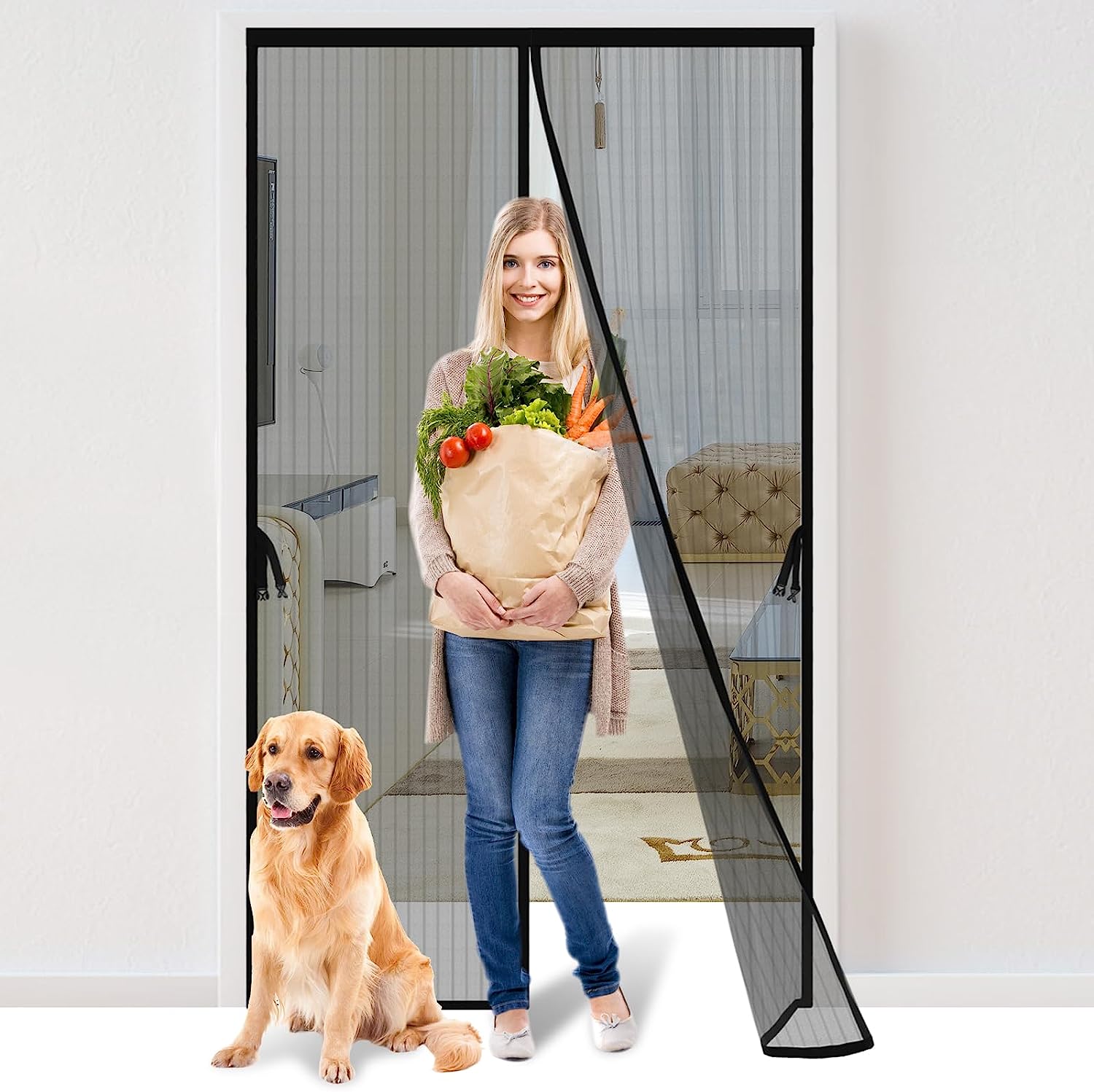 Magnetic Screen Door - Fit for Door Size:36 x 82 Inch, [...]