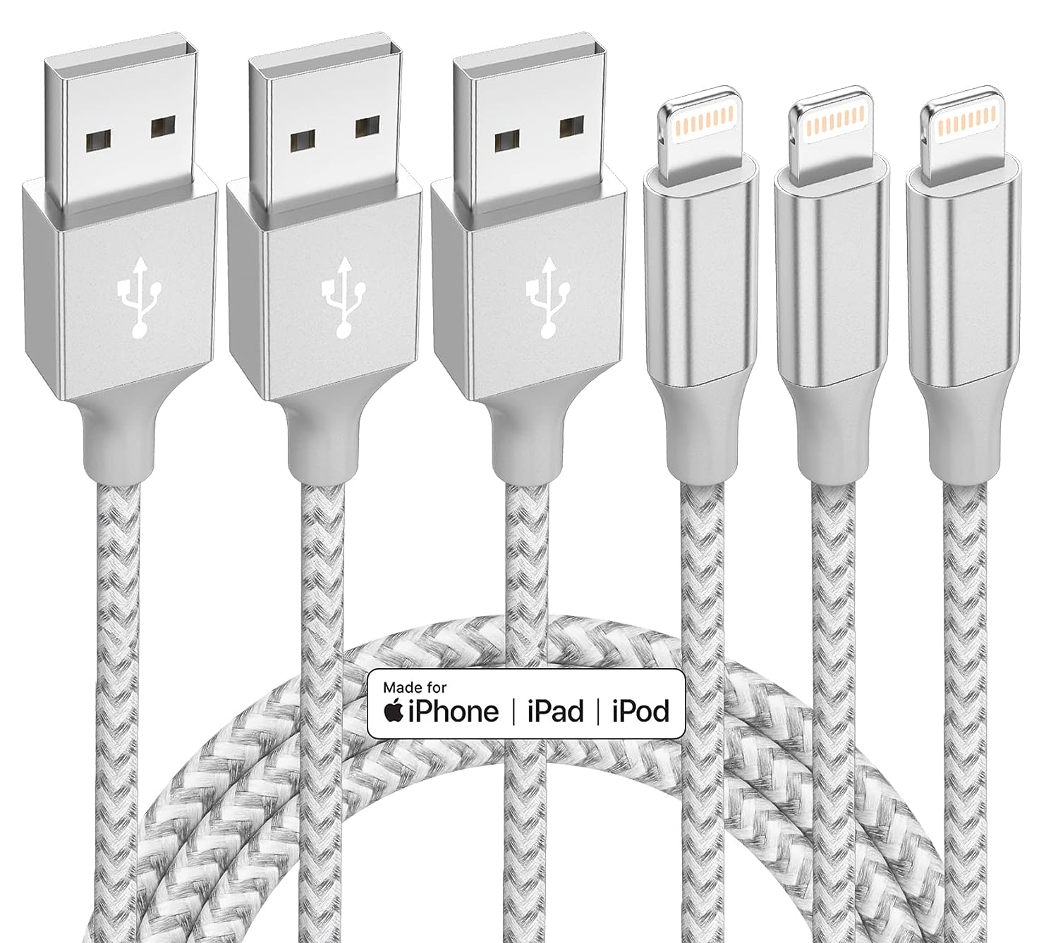 iPhone Charger 3 Pack 10 ft Apple MFi Certified [...]