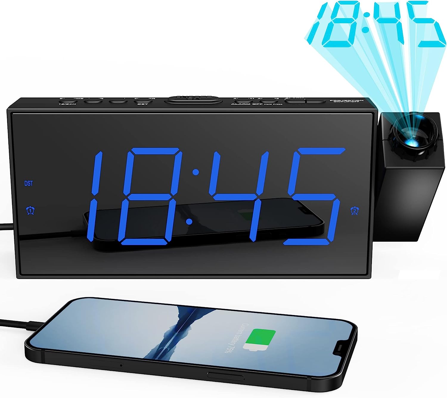 Digital Projection Alarm Clocks for Bedrooms, Large [...]
