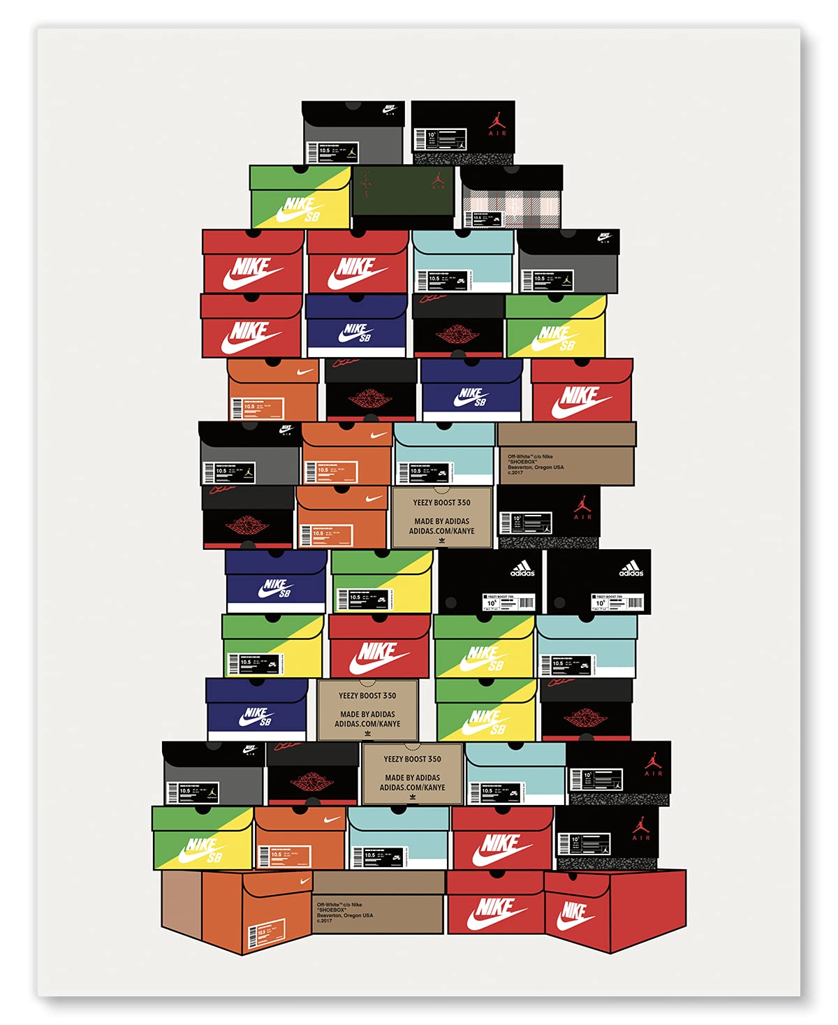 Stacked Shoebox Collection - Hypebeast Sneaker Poster [...]