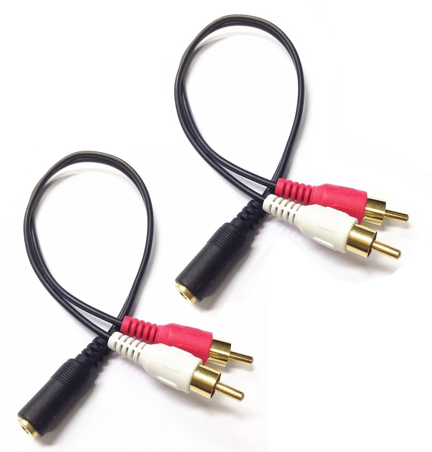 CERRXIAN 0.2m Gold 3.5mm Female Stereo Jack to 2 RCA [...]