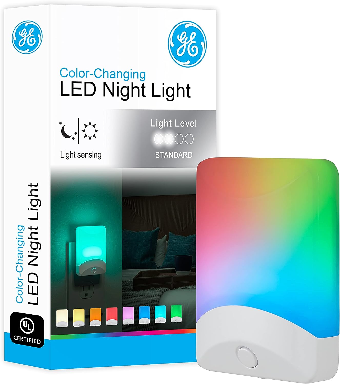 GE Color-Changing LED Night Light, 1 pack, Plug Into [...]