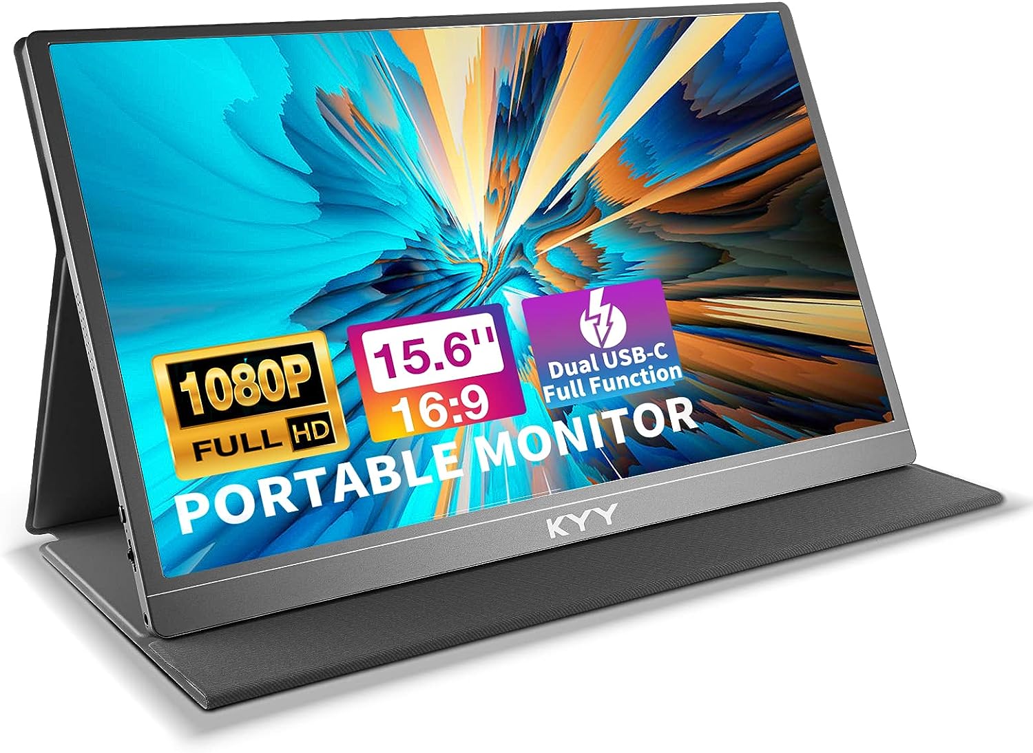 KYY Portable Monitor 15.6inch FHD 1080P USB-C Laptop [...]