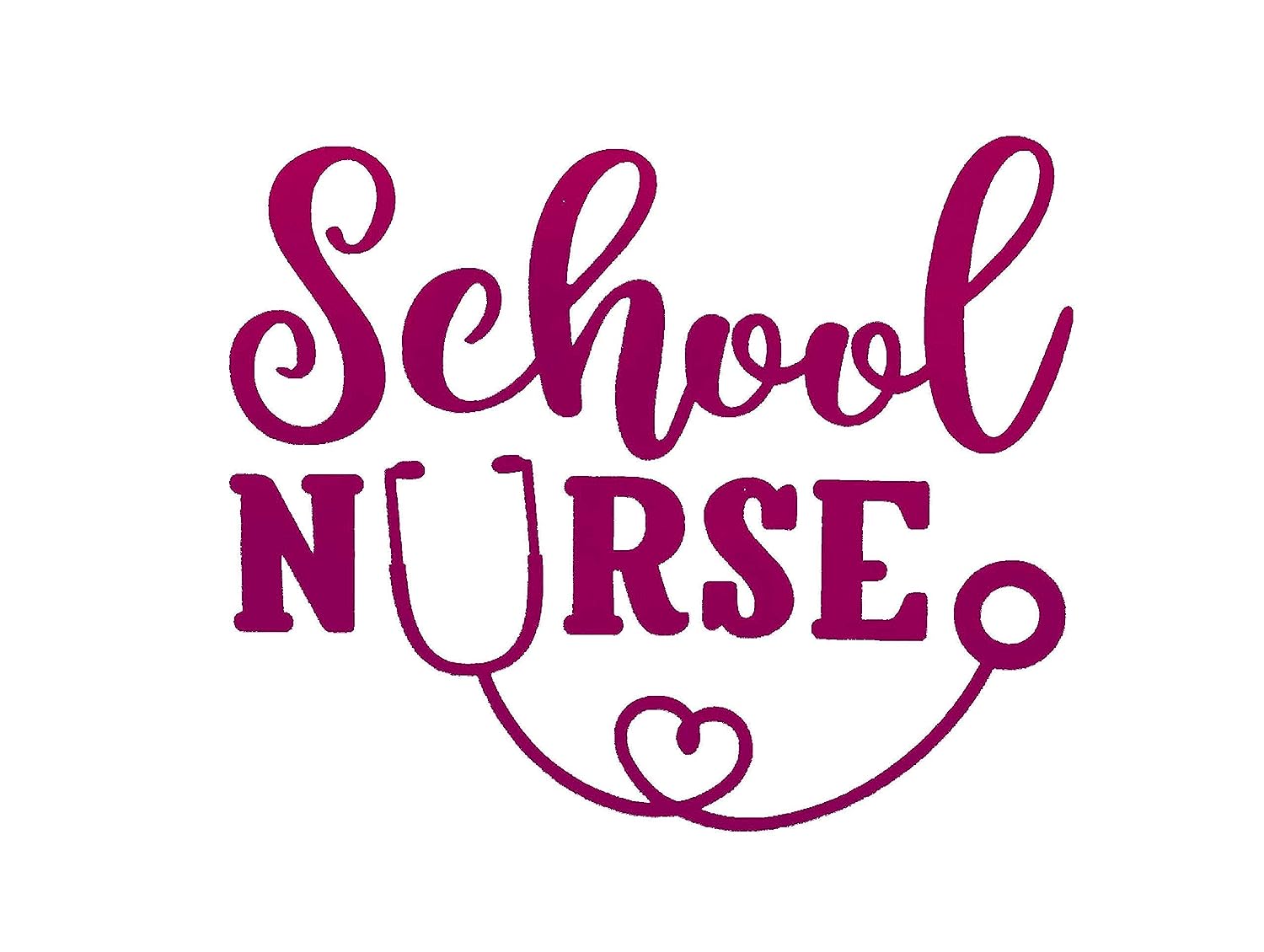 Custom School Nurse Stethoscope Vinyl Decal - Nursing [...]