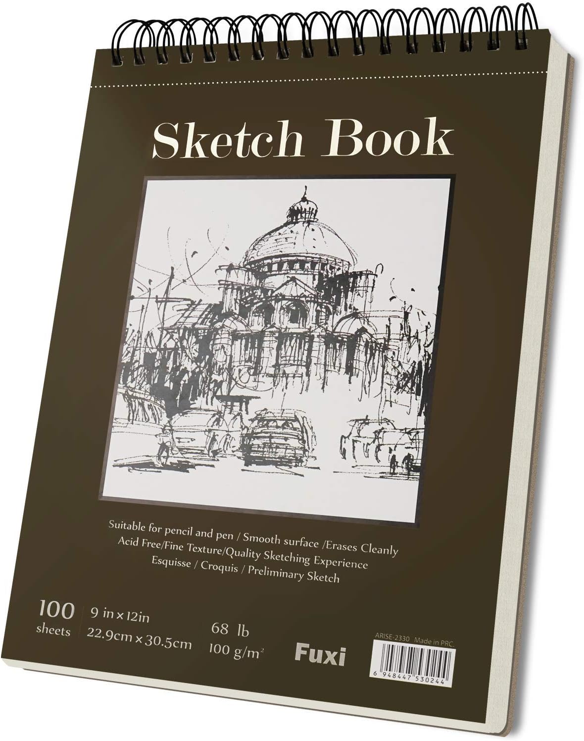 9 x 12 inches Sketch Book, Top Spiral Bound Sketch [...]