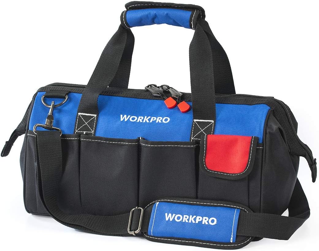 WORKPRO 18-inch Close Top Wide Mouth Storage Tool Bag [...]