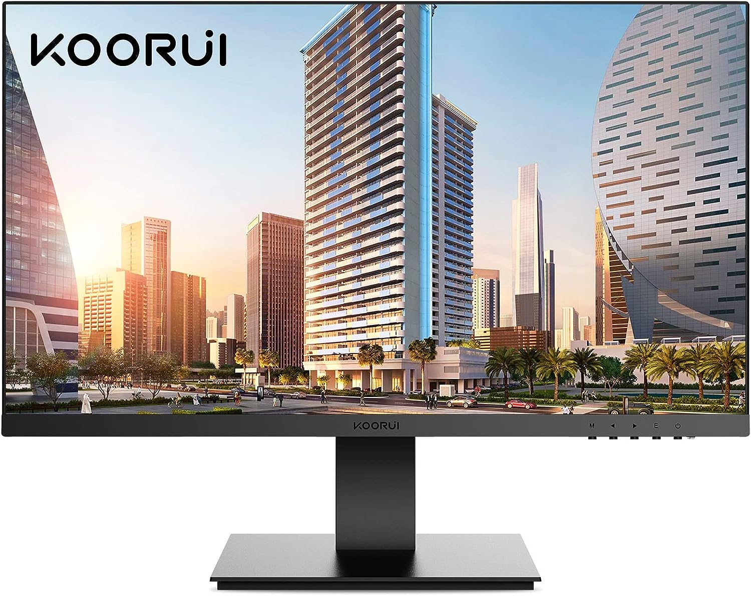 KOORUI 24 Inch Computer Monitor, 3-Sided Frameless [...]