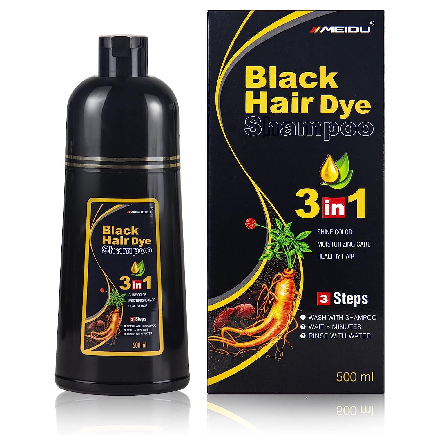 Instant Black Hair Dye Shampoo for Women MEIDU Hair [...]