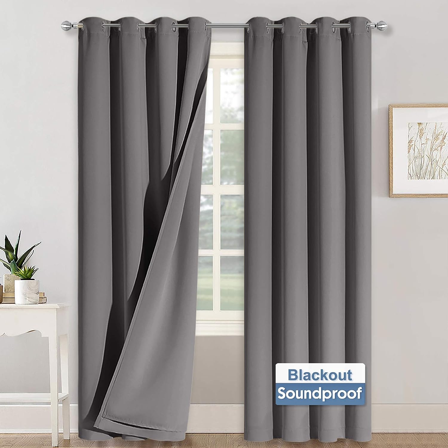 RYB HOME Soundproof Curtains 84 inches - 3 Layers [...]