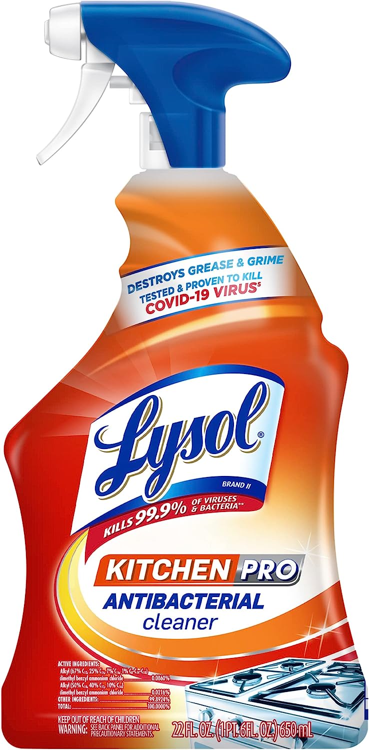 Lysol Pro Kitchen Spray Cleaner and Degreaser, [...]