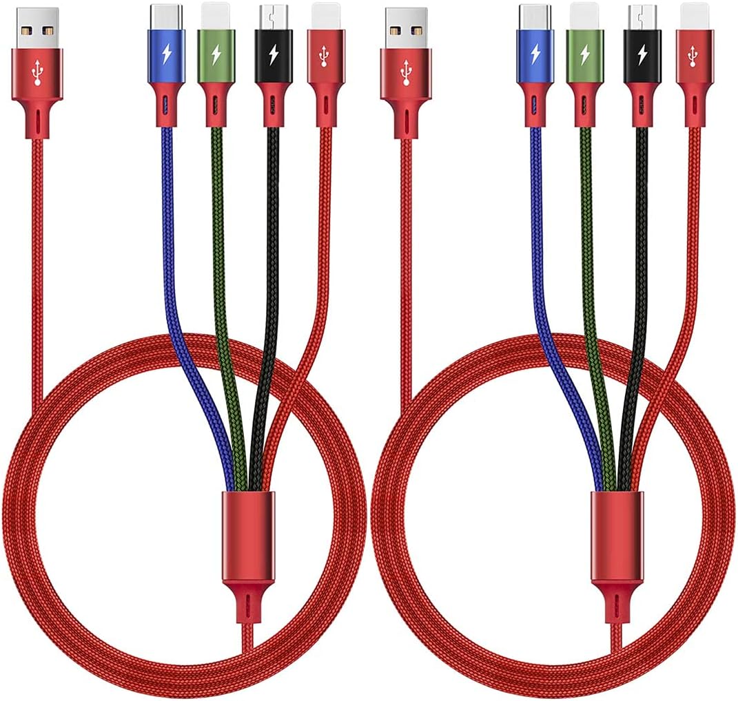 Multi Charging Cable 3.5A [2Pack 6Ft] 4 in 1 Fast [...]
