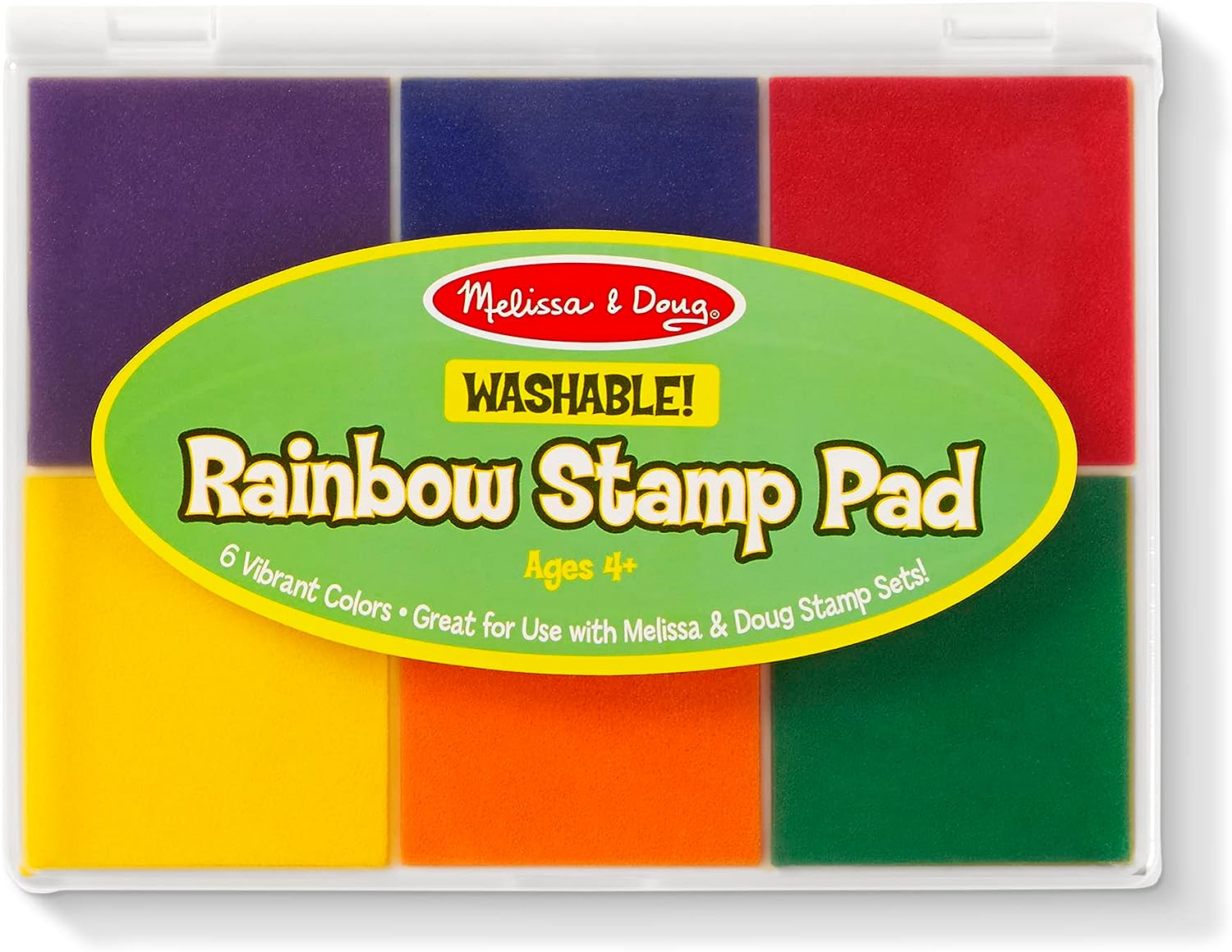 Melissa & Doug Rainbow Stamp Pad - 6 Washable Inks - [...]