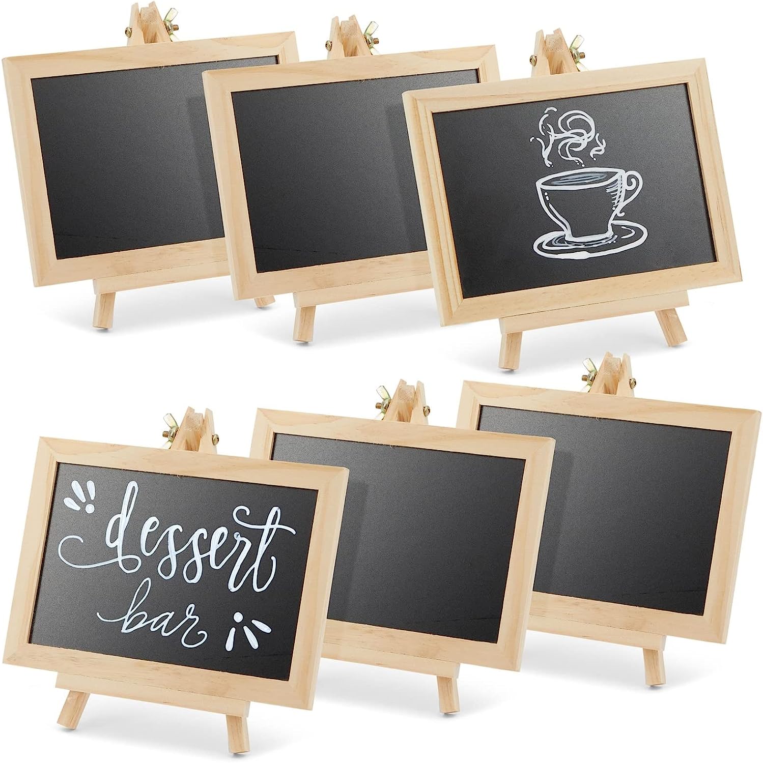6-Pack Mini Chalkboard Signs with Easel Stand for [...]