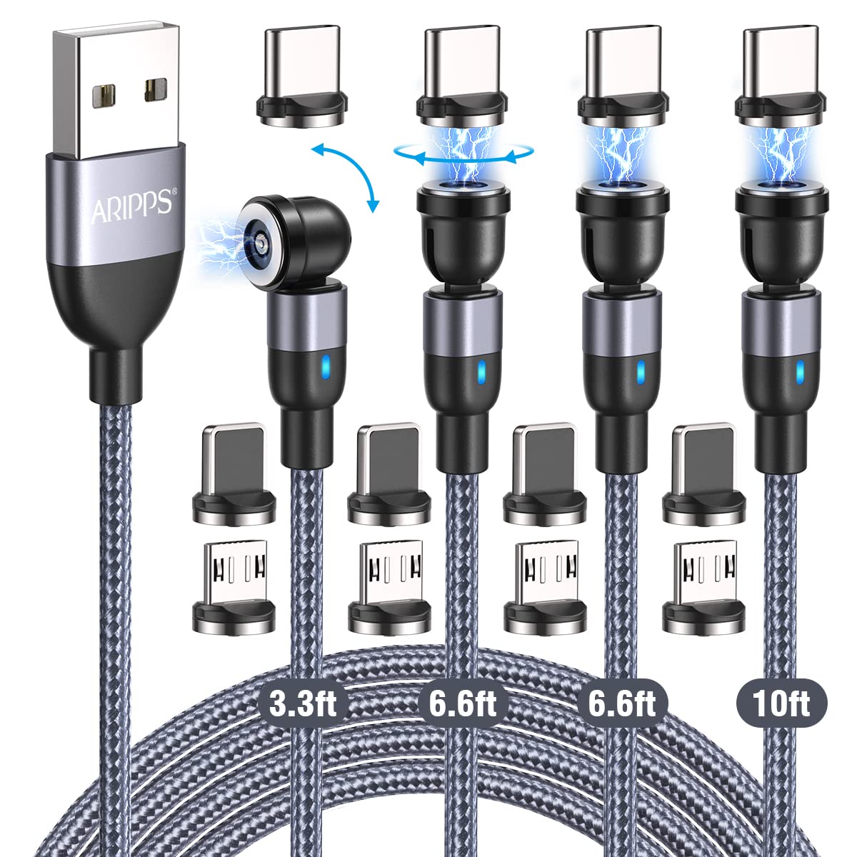 Aripps Magnetic Charging Cable 4 Pack [...]