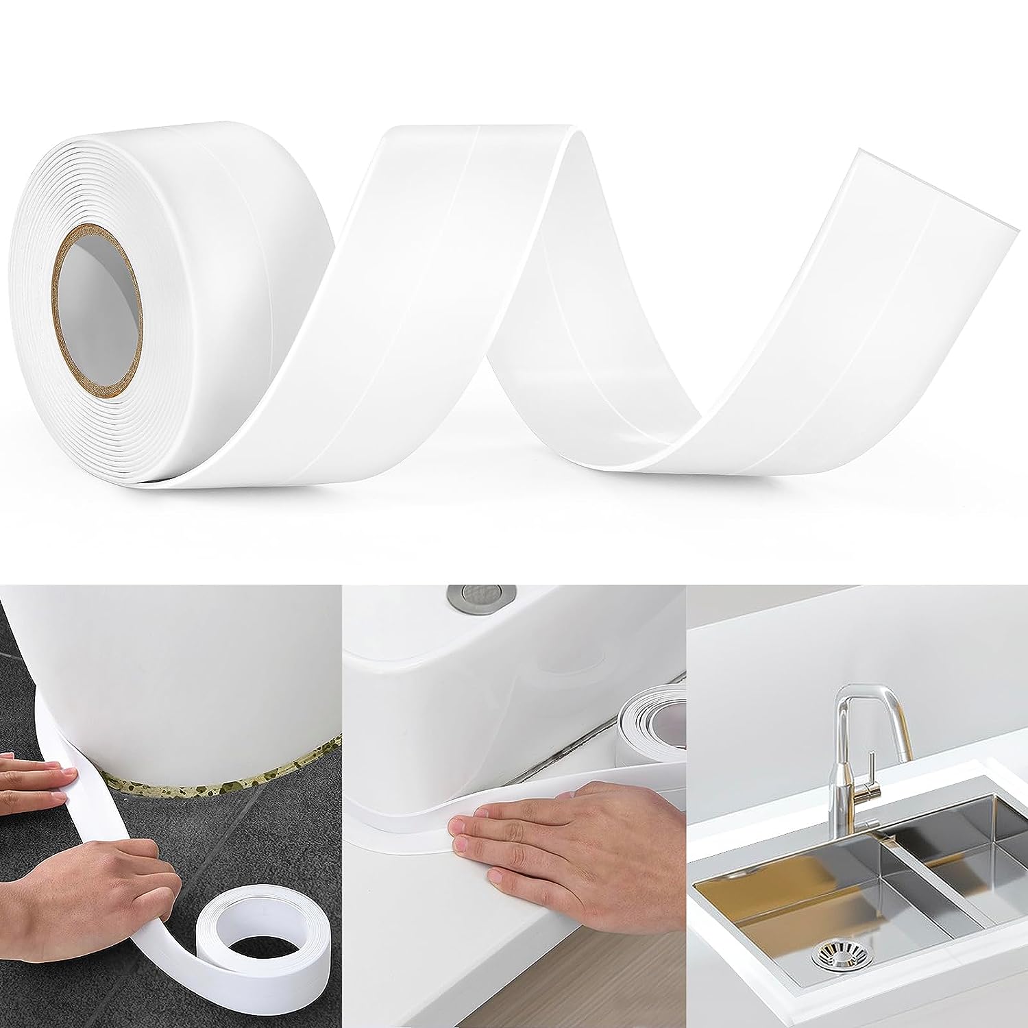 Easliffy Bath & Kitchen Caulk Tape Sealant Strip | PVC [...]