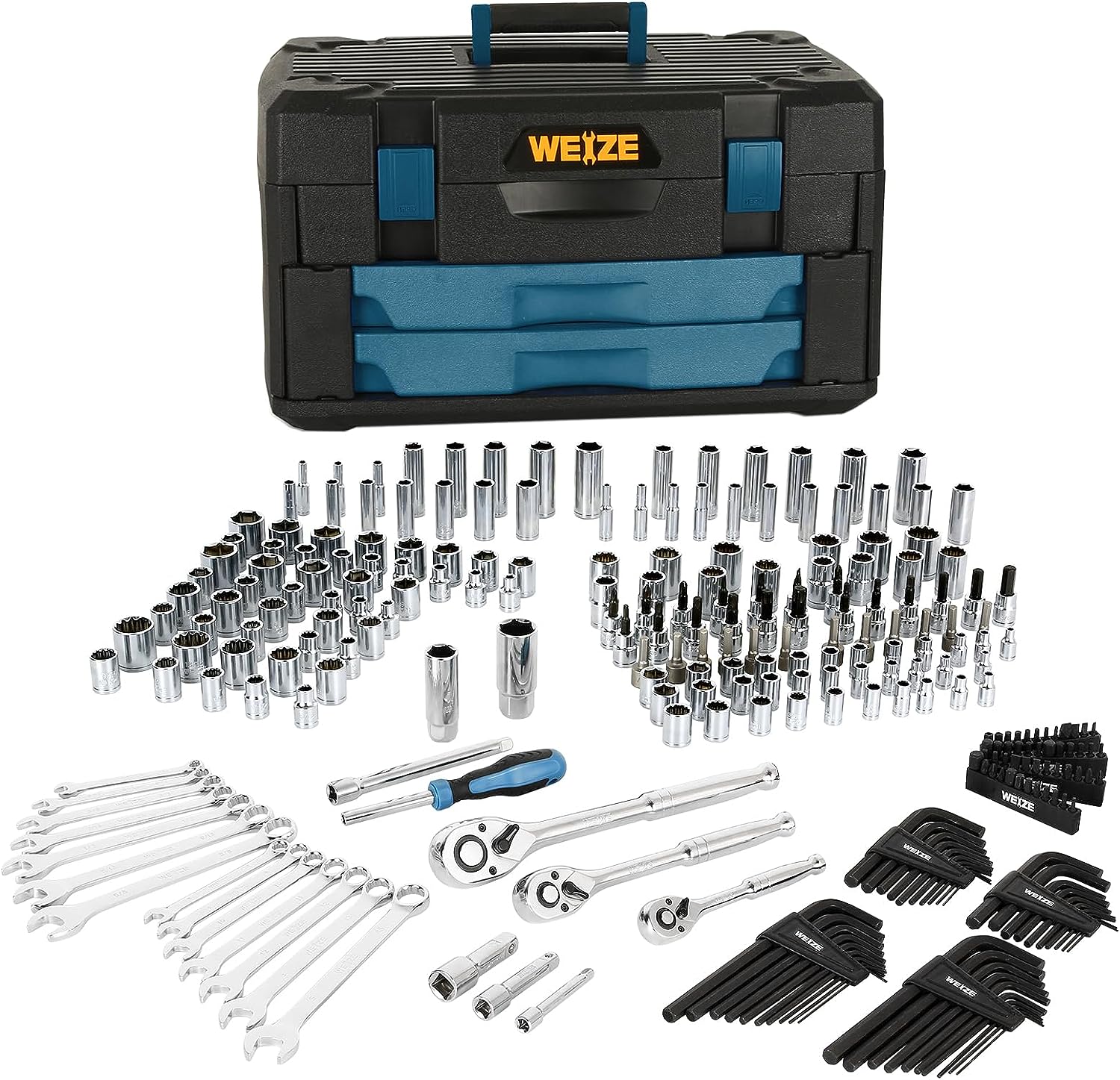 WEIZE 270-Piece Mechanic Tool Set with 2-Drawer [...]
