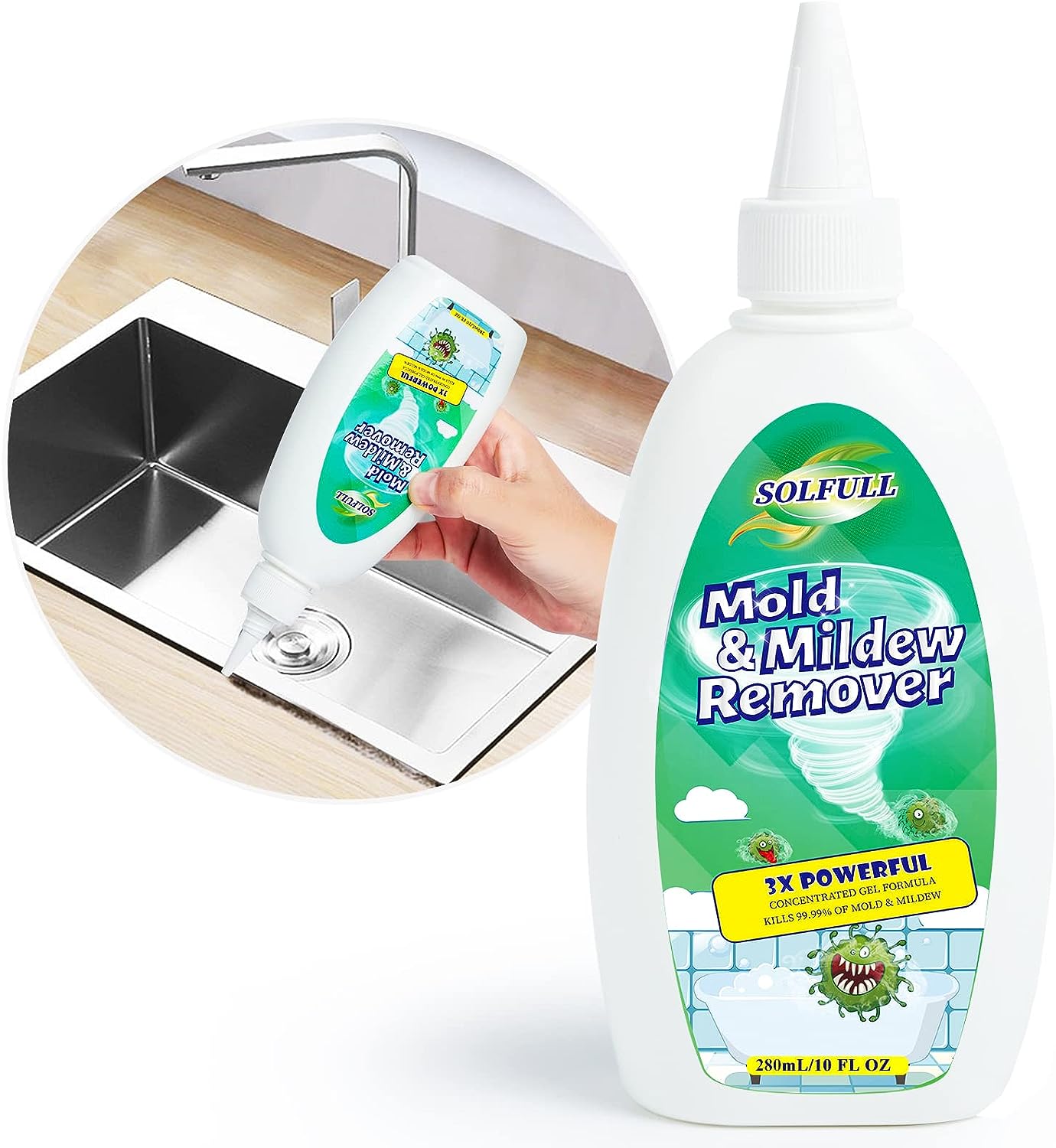 SOLFULL Mold Remover Gel Mold Mildew Stain Cleaner [...]