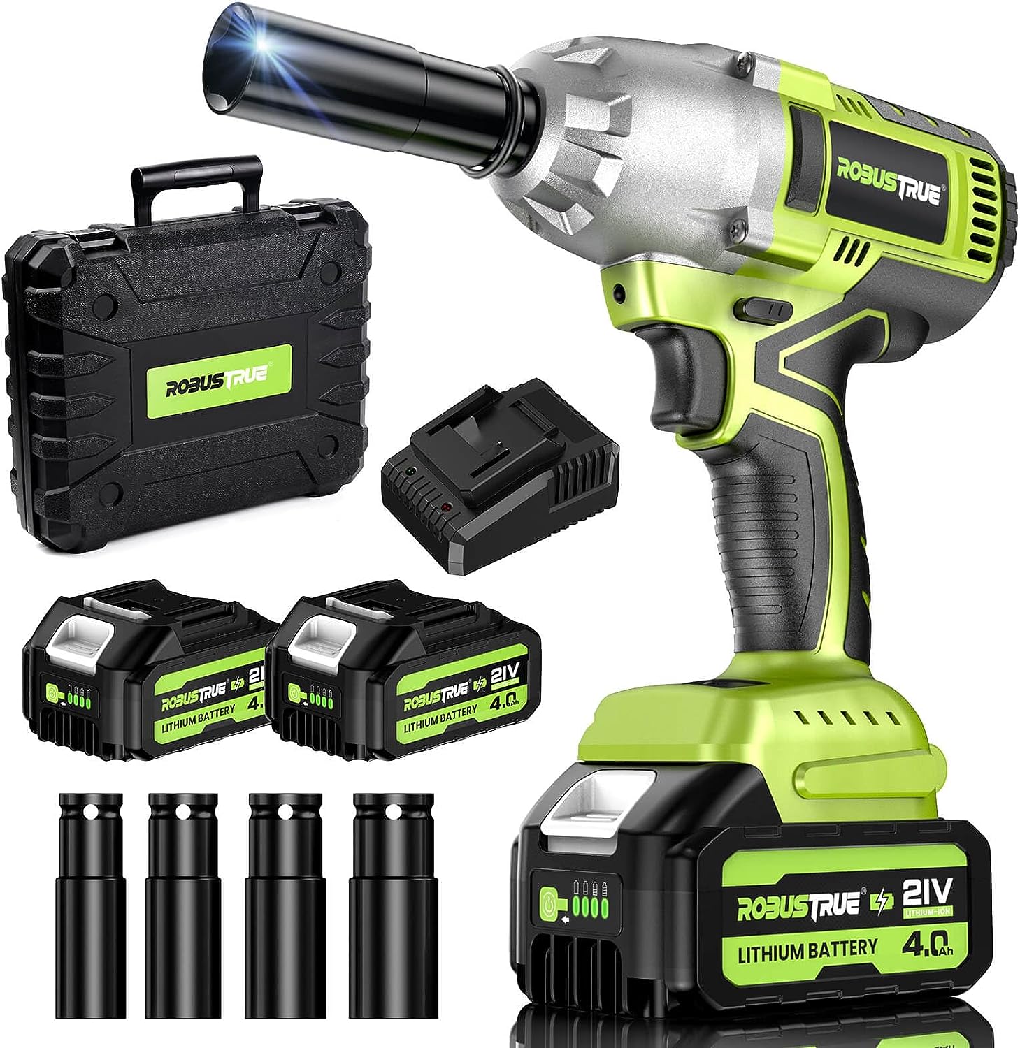 Robustrue Cordless Impact Wrench, 590Ft-lbs (800N.m) [...]