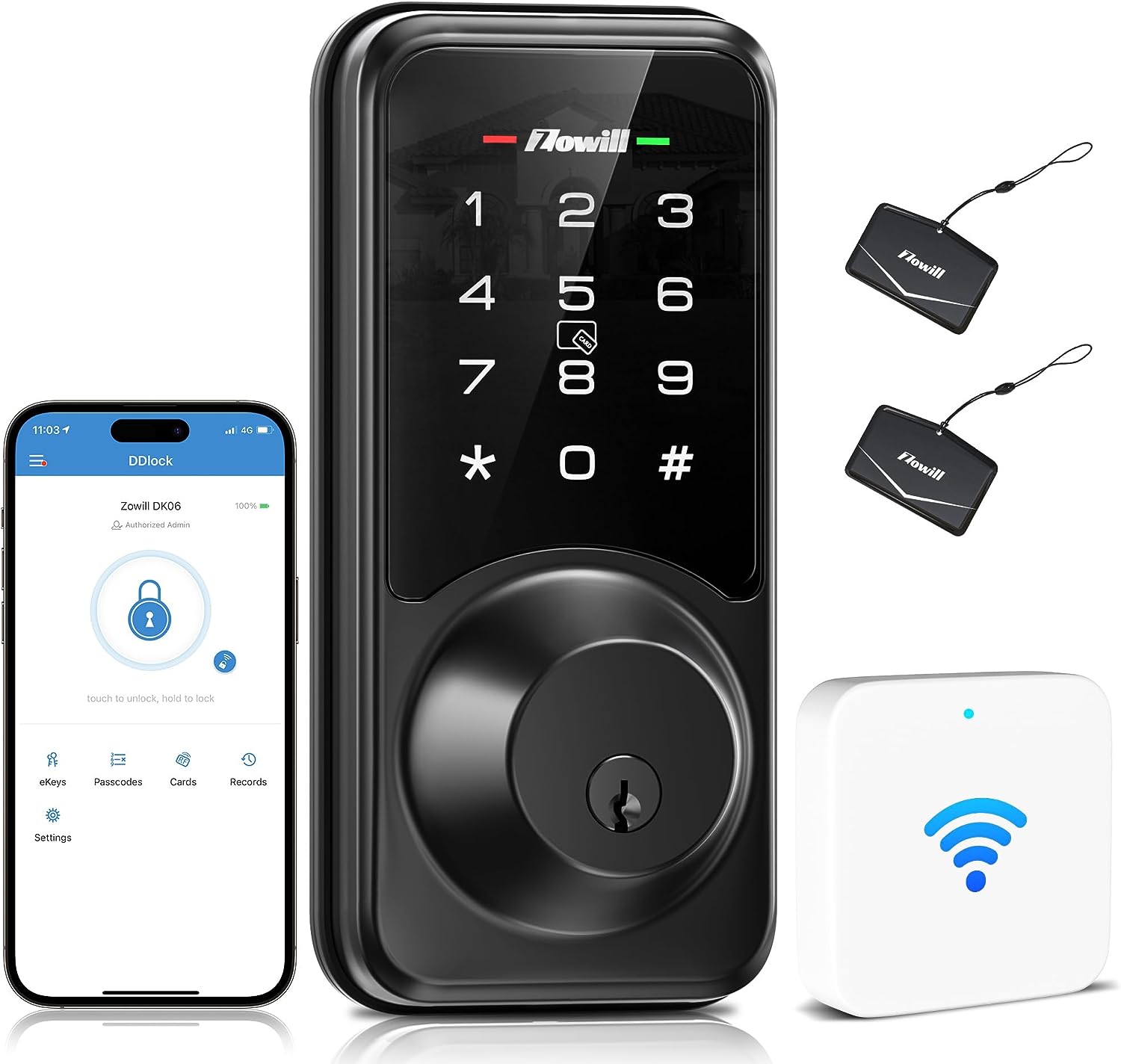 Zowill WiFi Smart Lock, Keyless Entry Door Lock with [...]
