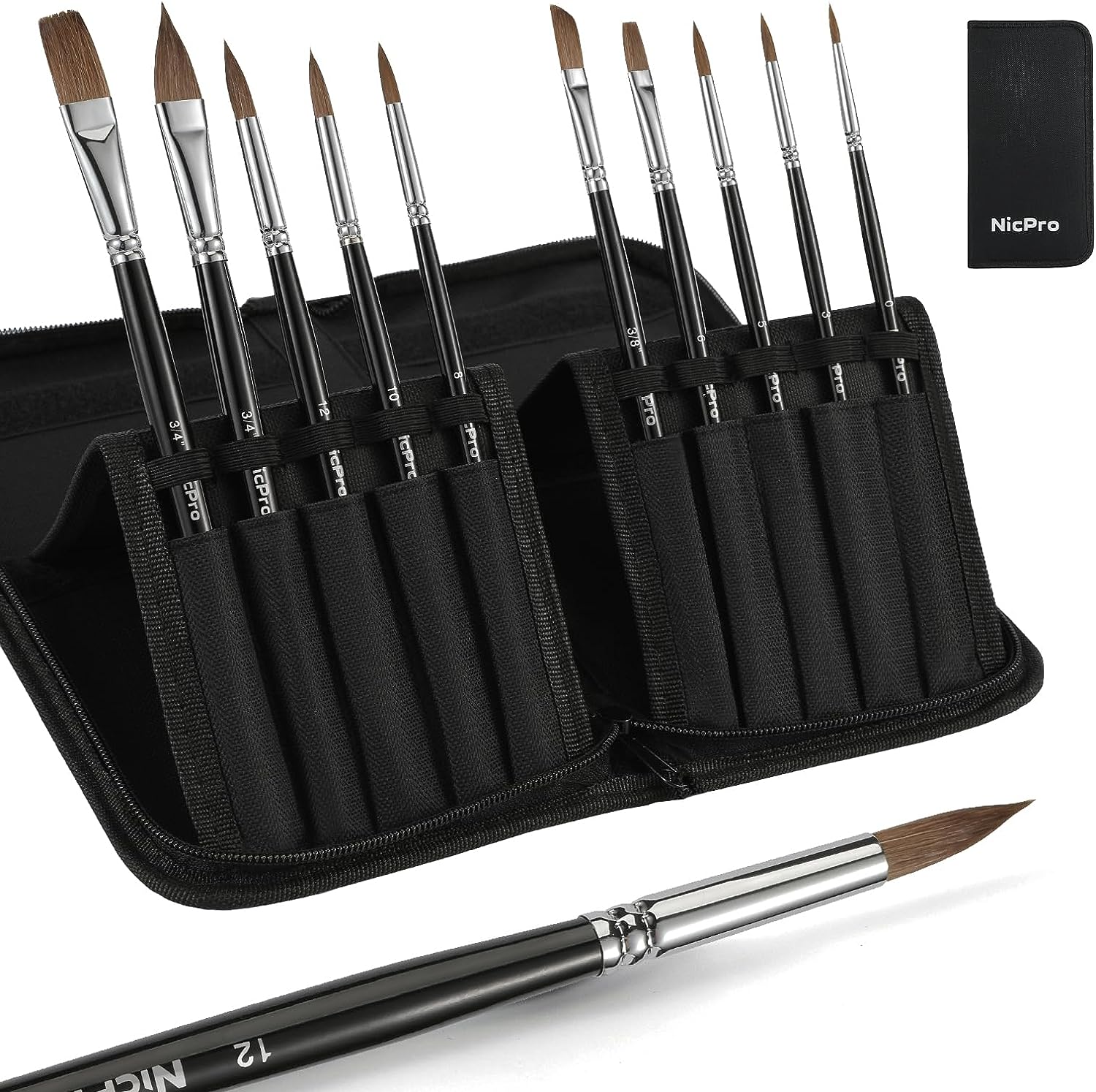 Nicpro Sable Watercolor Brushes Set Professional, 10 [...]