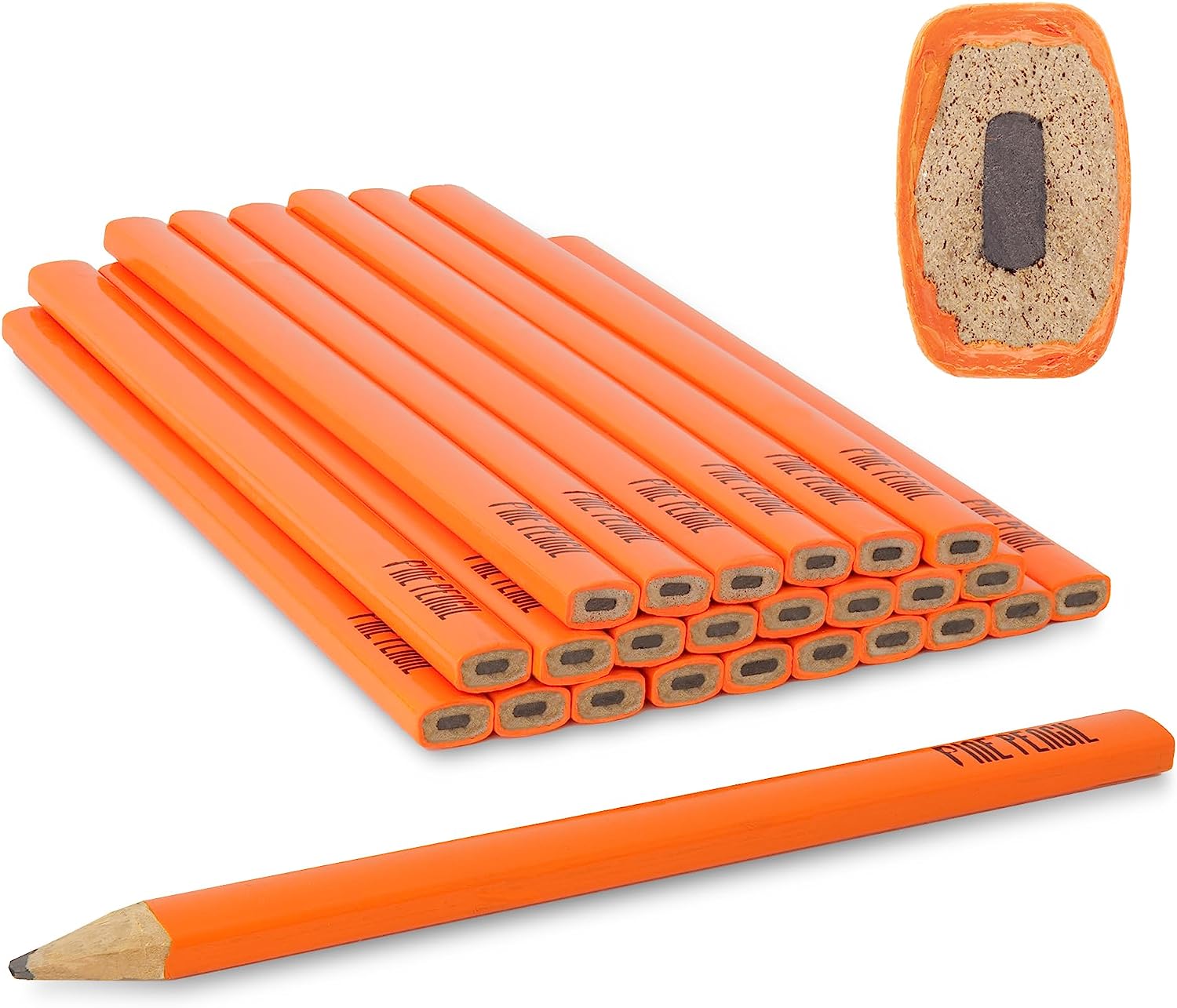 Carpenter Pencils (Pack of 24) | Orange Construction [...]