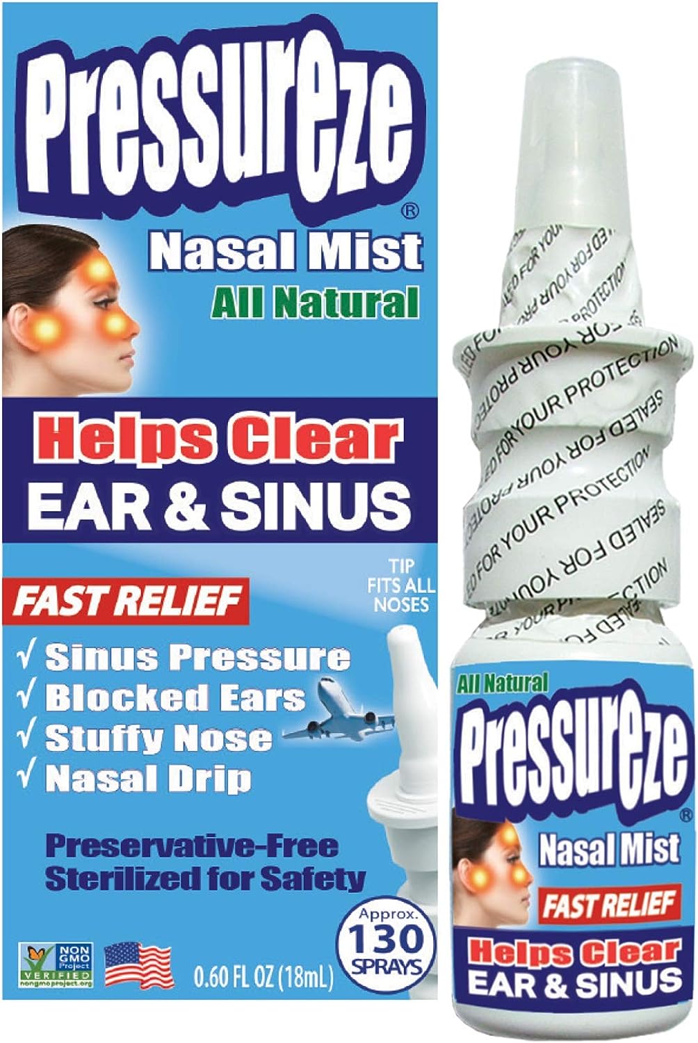 Pressureze Nasal Spray - All Natural Preservative-Free [...]