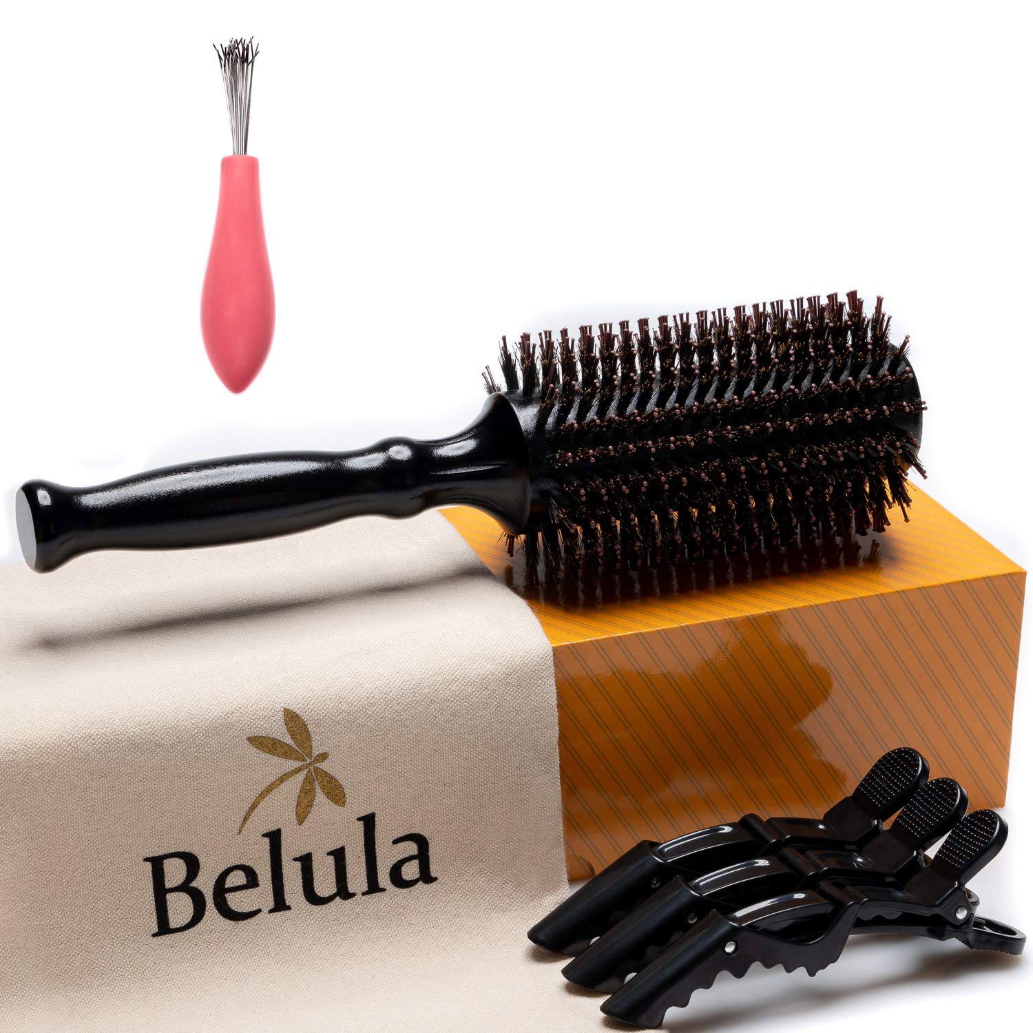 Belula Boar Bristle Round Brush for Blow Drying Set. [...]