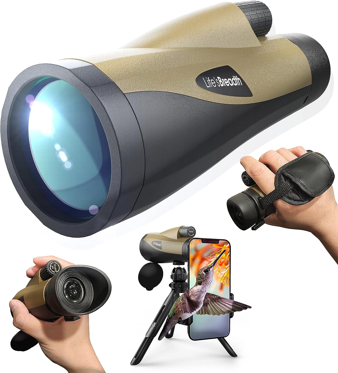 12x62 Monocular Telescope with Smartphone Adapter and [...]