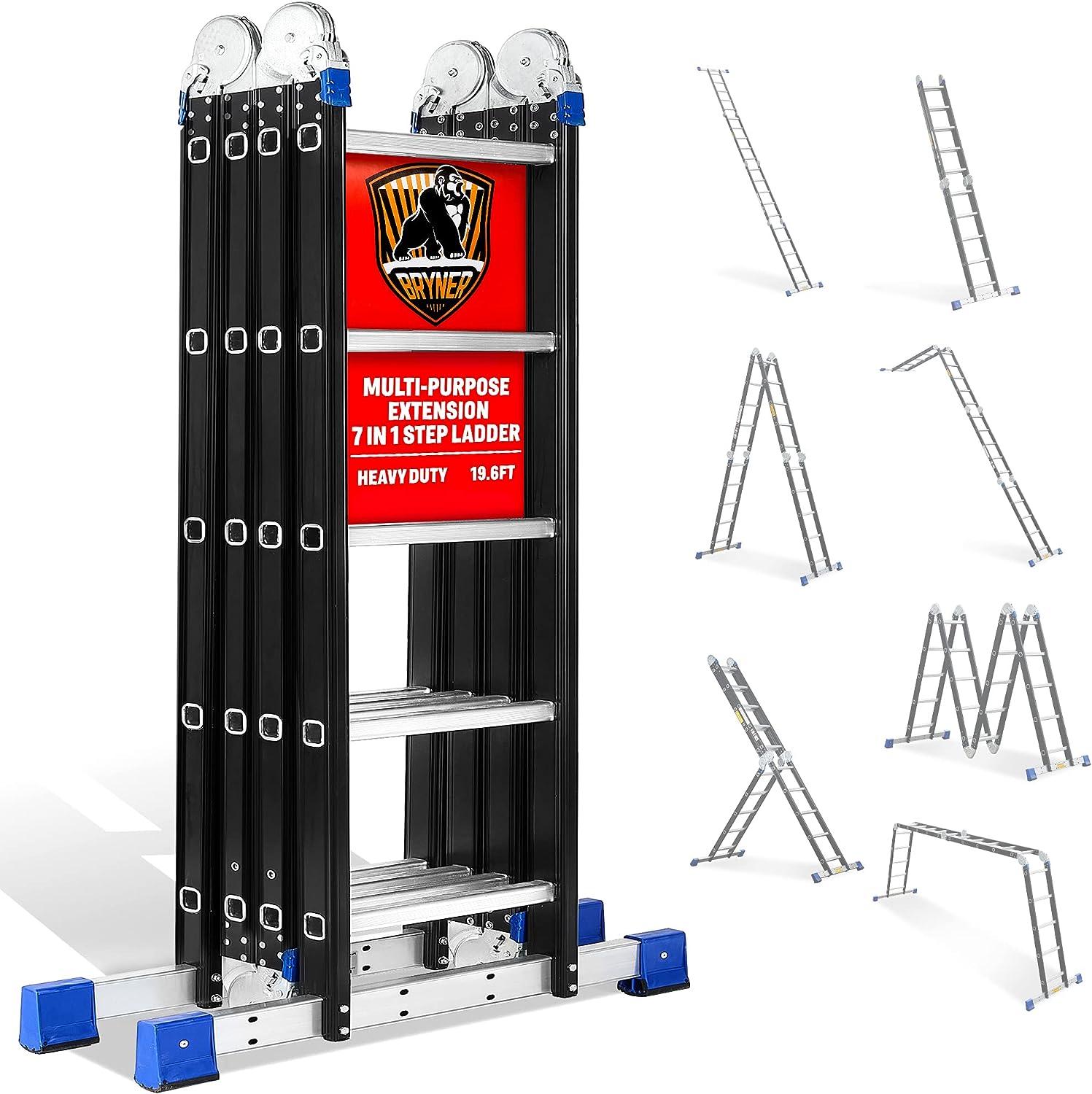 Folding Ladder 19.6ft Multi-Purpose Aluminium [...]
