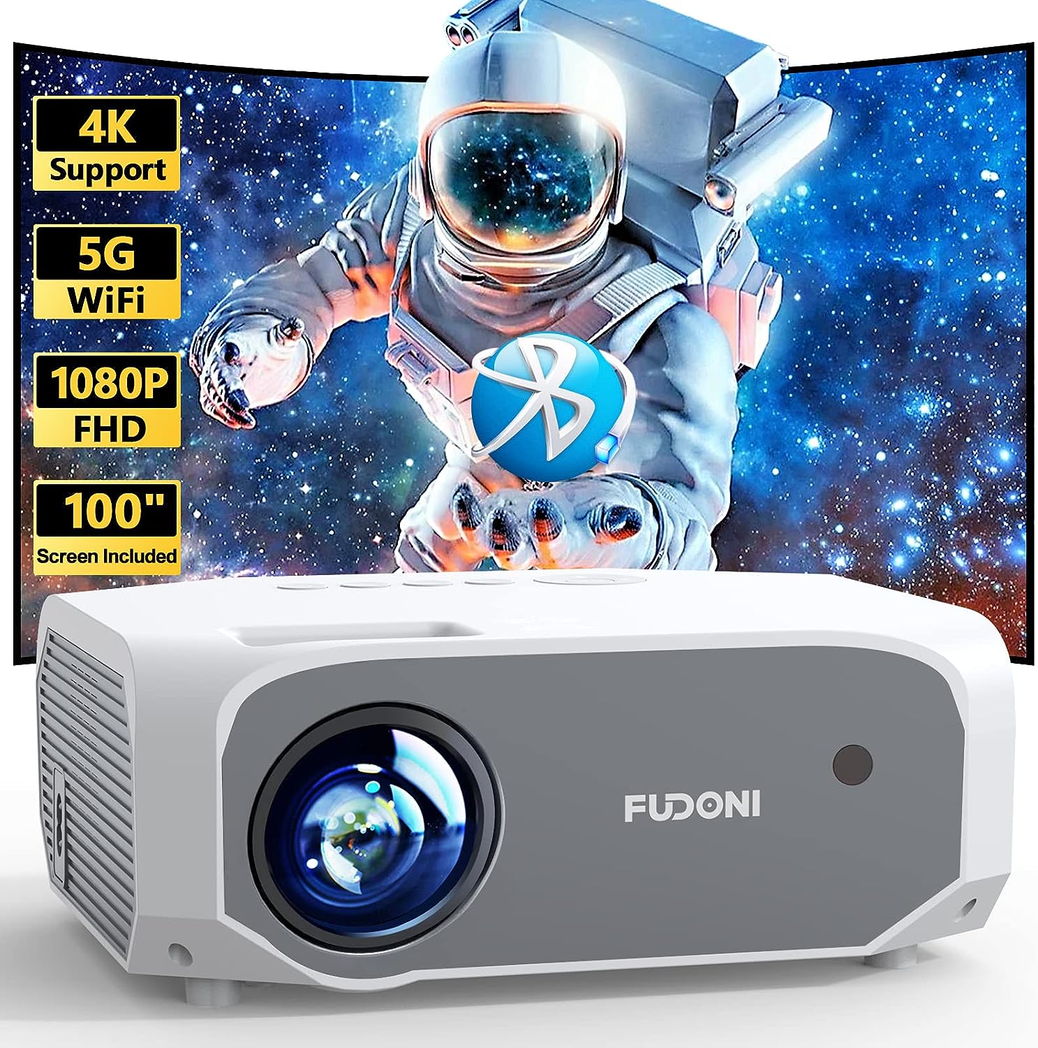 FUDONI Projector with 5G WiFi and Bluetooth, 12000L [...]