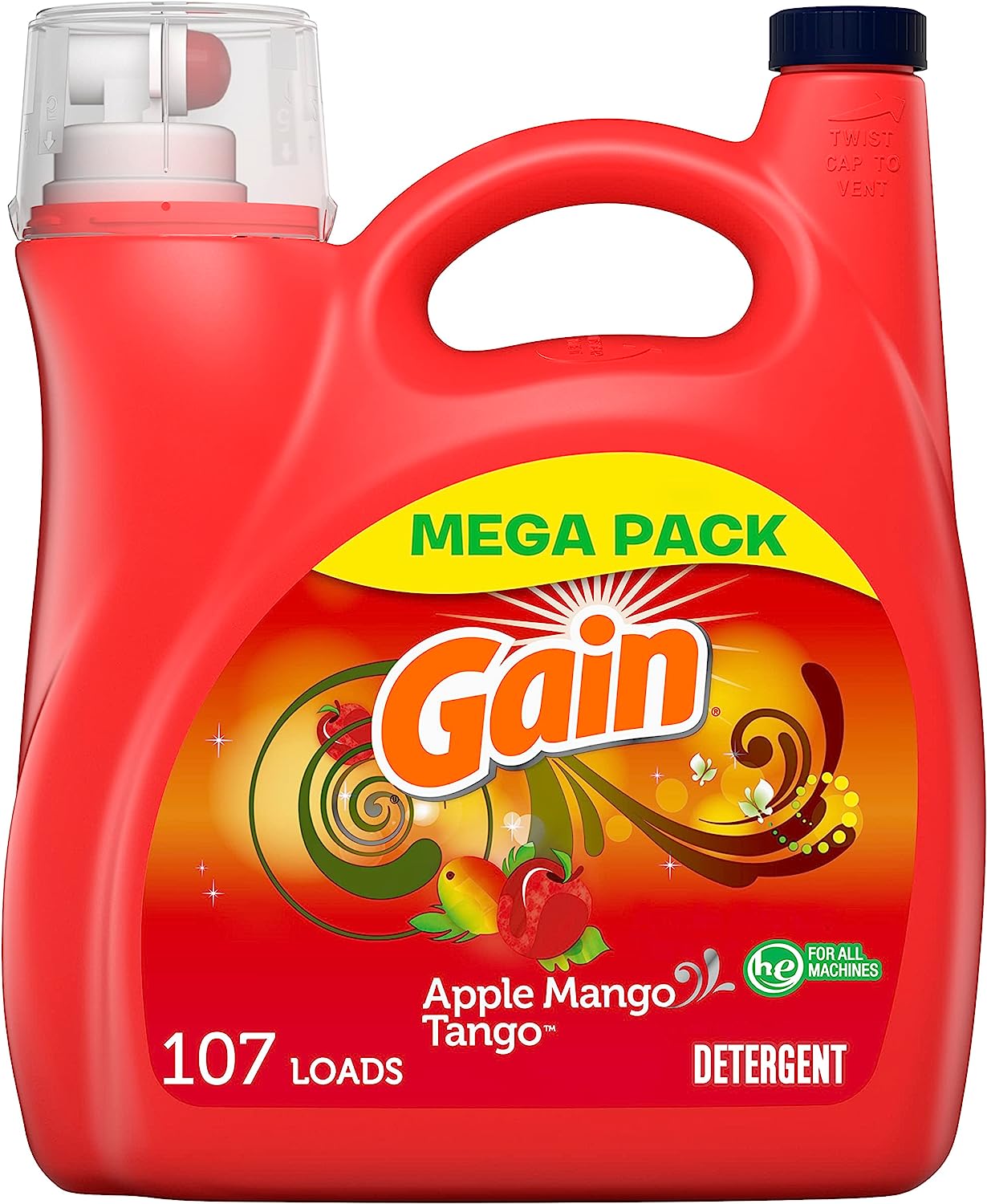Gain + Aroma Boost Liquid Laundry Detergent, Apple [...]