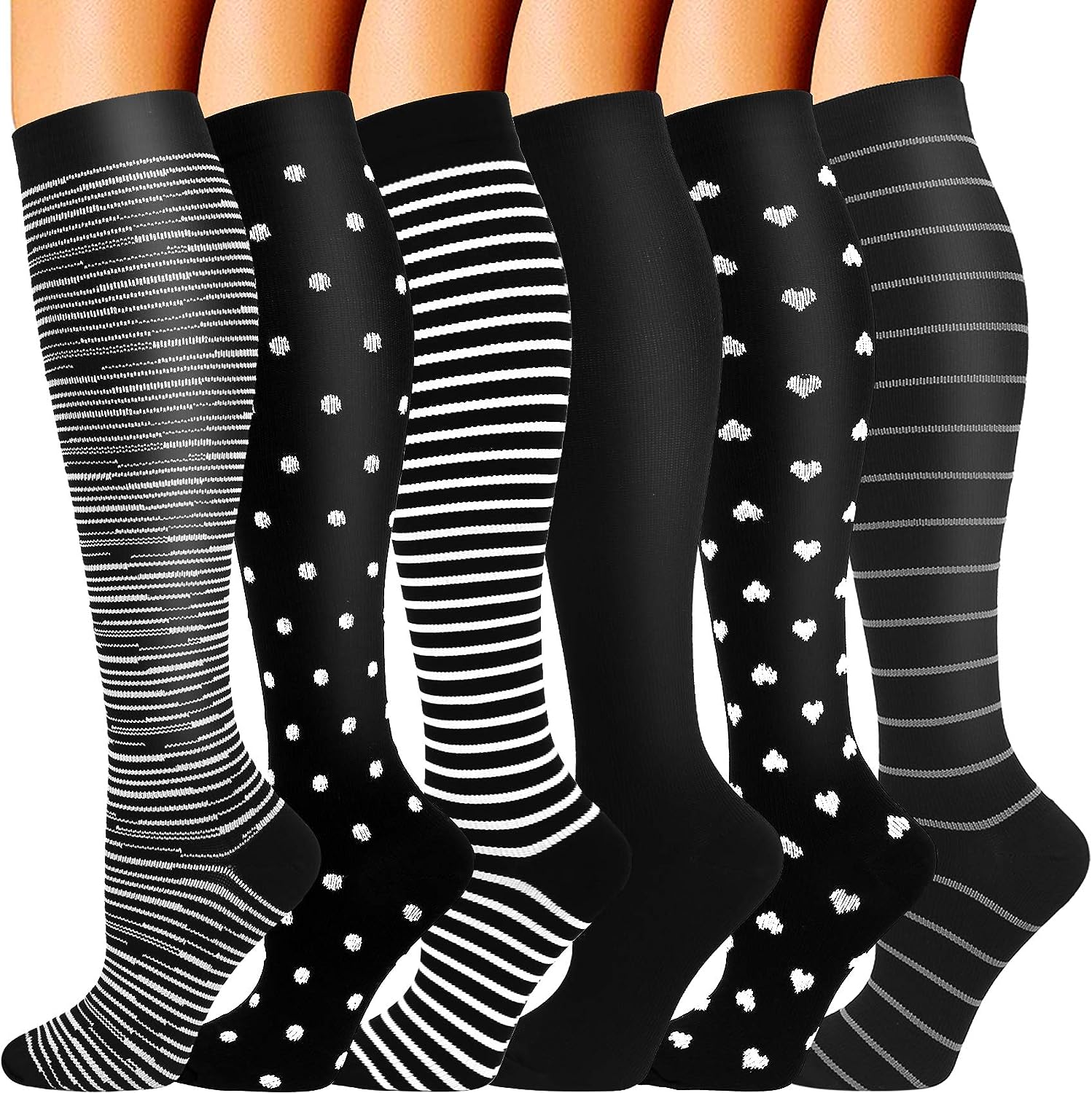 Double Couple 6 Pairs Compression Socks Women Men [...]