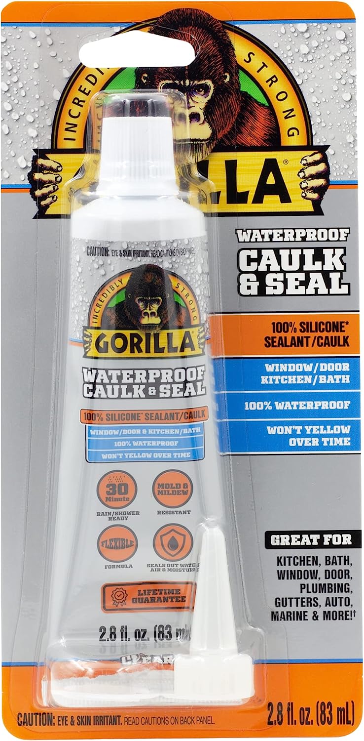 Gorilla Waterproof Caulk & Seal100% Silicone Sealant, [...]
