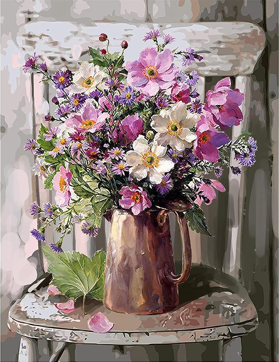 Yezavesu Paint by Number for Adults Canvas Flowers, [...]