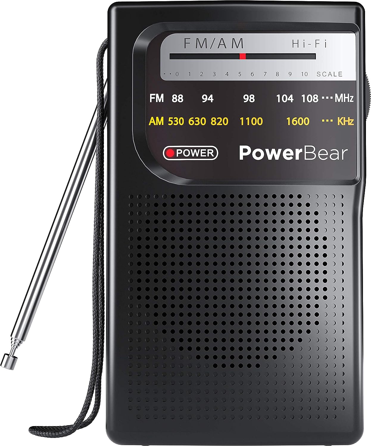 PowerBear Portable Radio | AM/FM, 2AA Battery Operated [...]