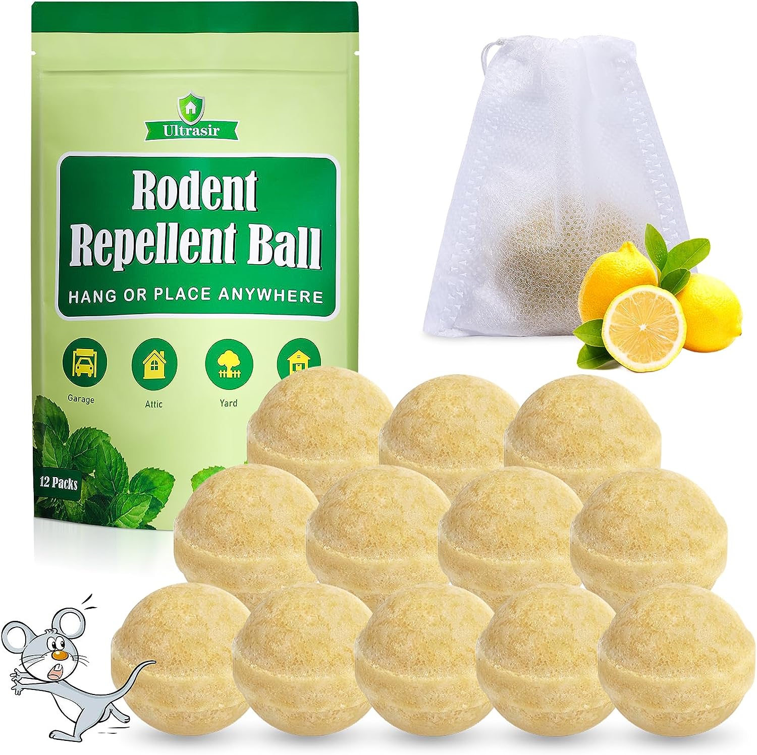 Rodent Repellent Balls 12 Packs Mouse Squirrel [...]